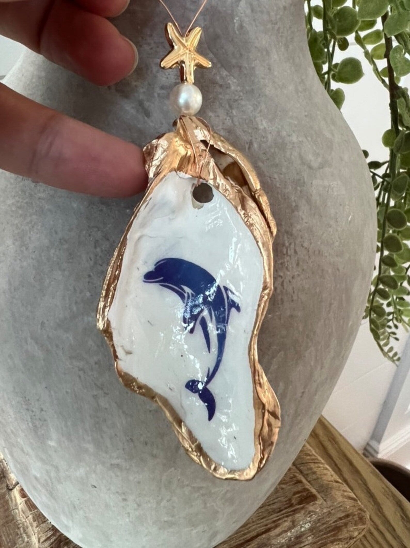 Dolphin Ornament. Dolphin Christmas Ornament.