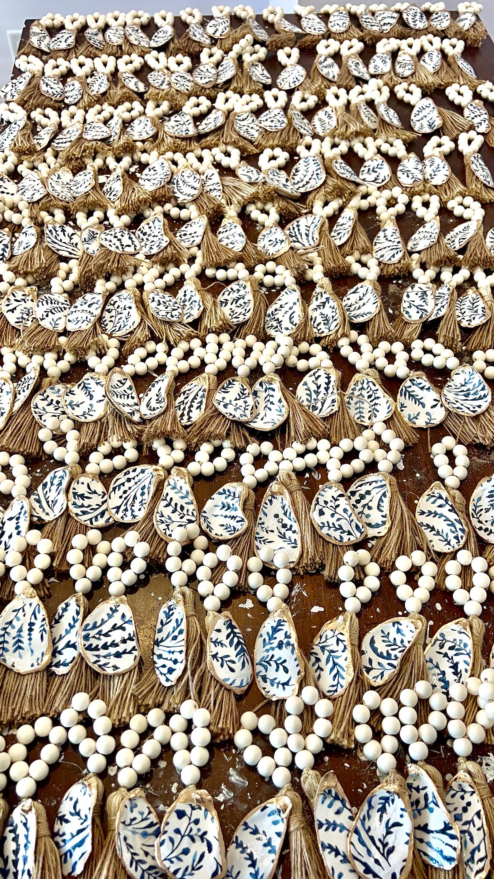 Serena/Lily style oyster shell napkin ring destination wedding favor