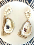 Coastal wedding favors. Gilded napkin ring. Oyster napkin ring. Oyster shell wedding favor.