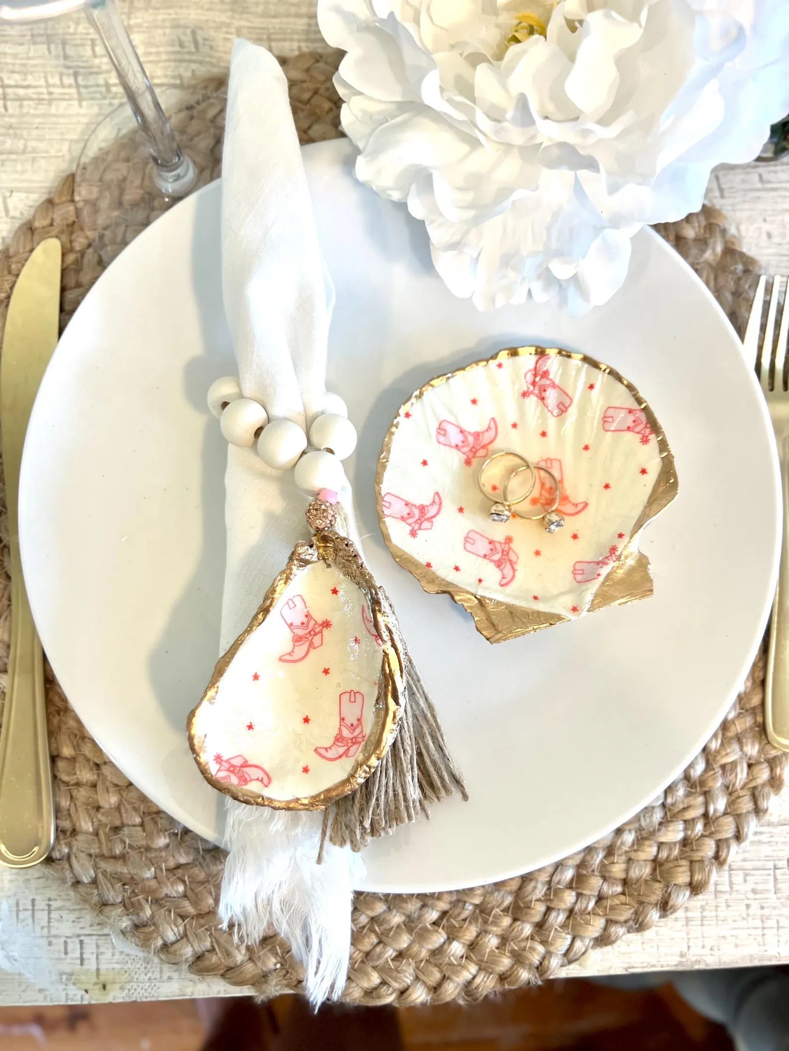 Coastal Cowgirl coquette shell dish