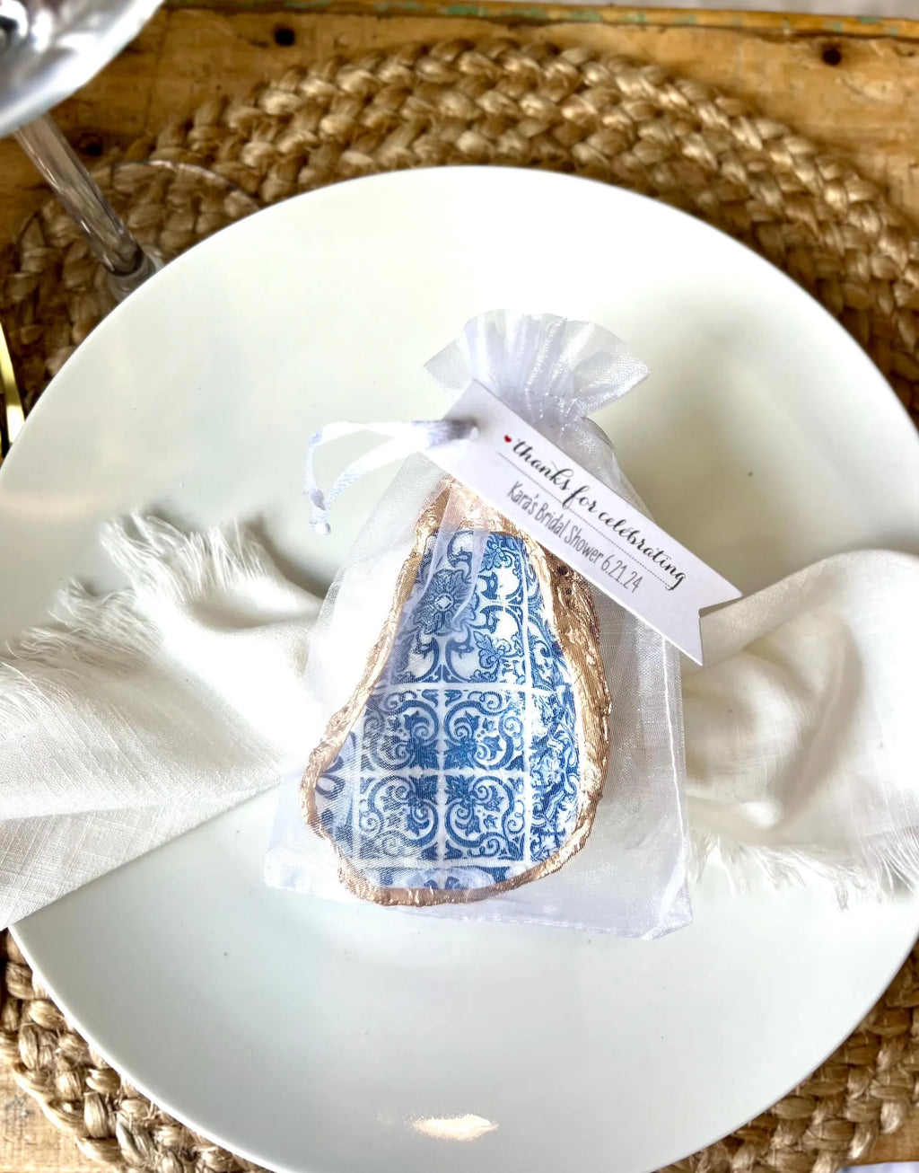Mediterranean bridal shower favor. Italy baby shower favor.