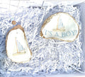 Boy Baby shower favor oyster ring Dish. Handmade boy shower favor