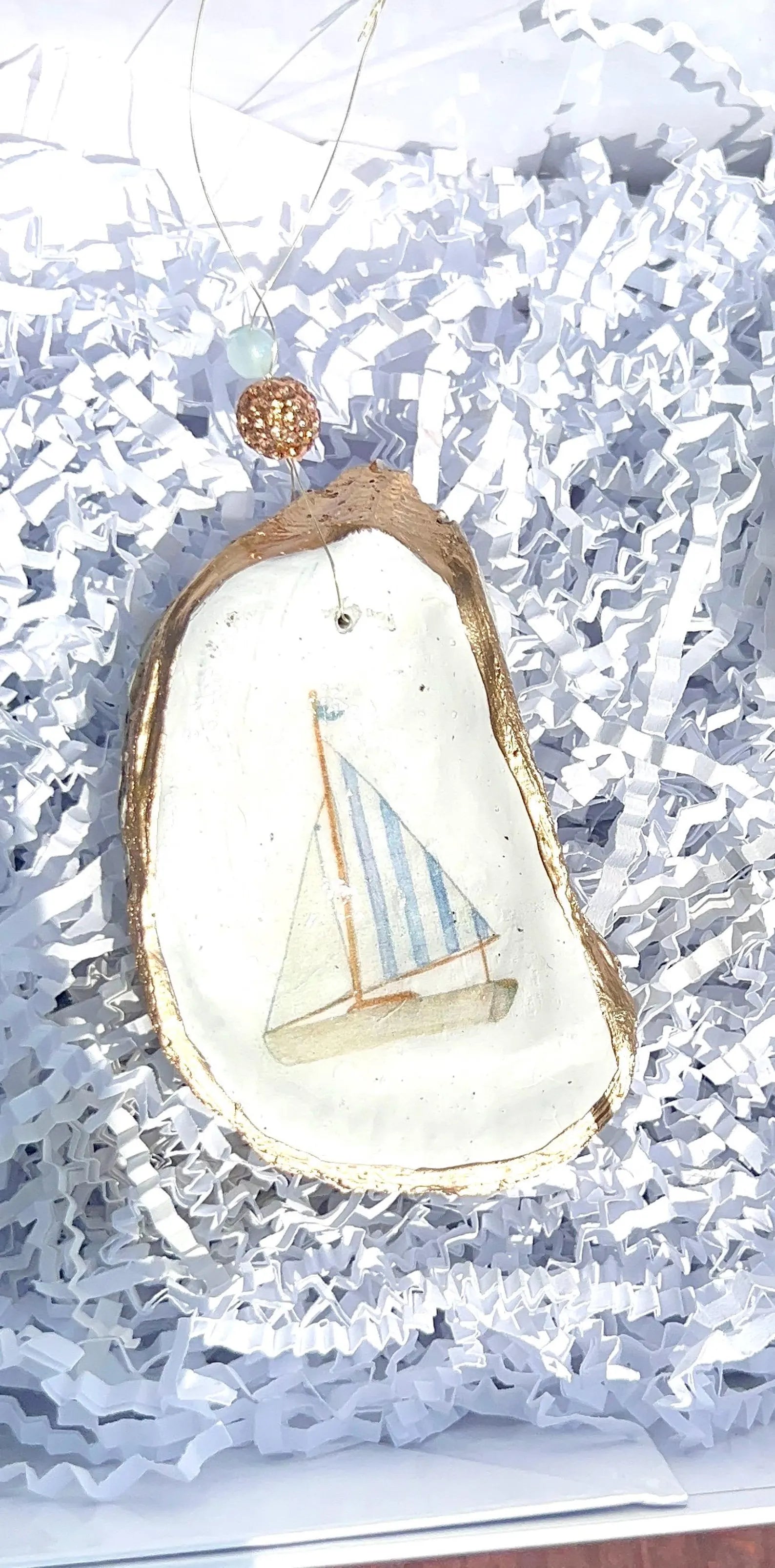 Boy Baby shower favor oyster ring Dish. Handmade boy shower favor