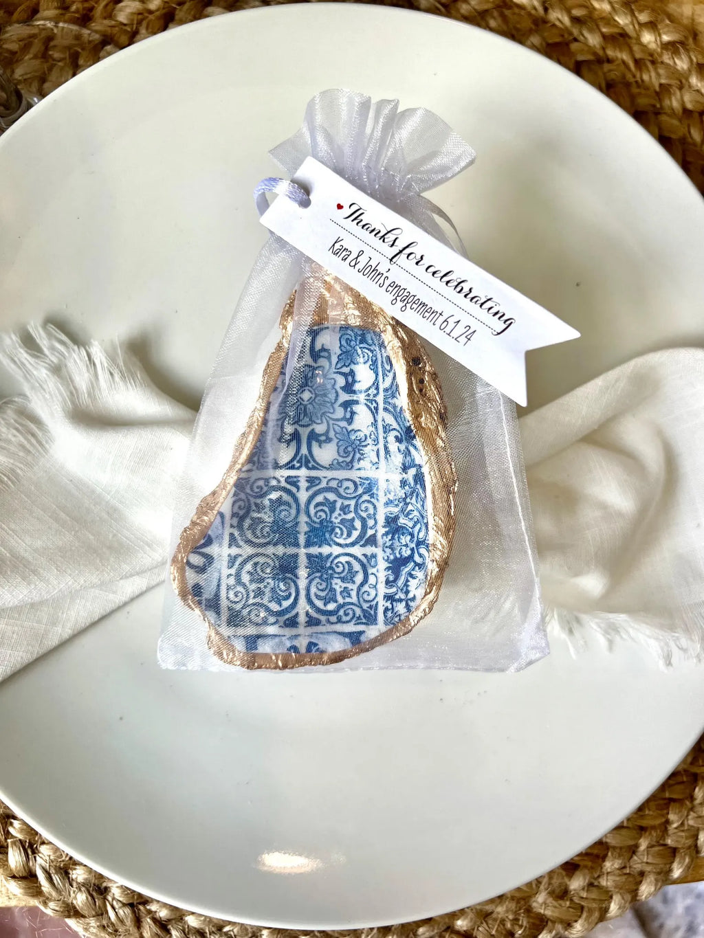 Mediterranean bridal shower favor. Italy baby shower favor.