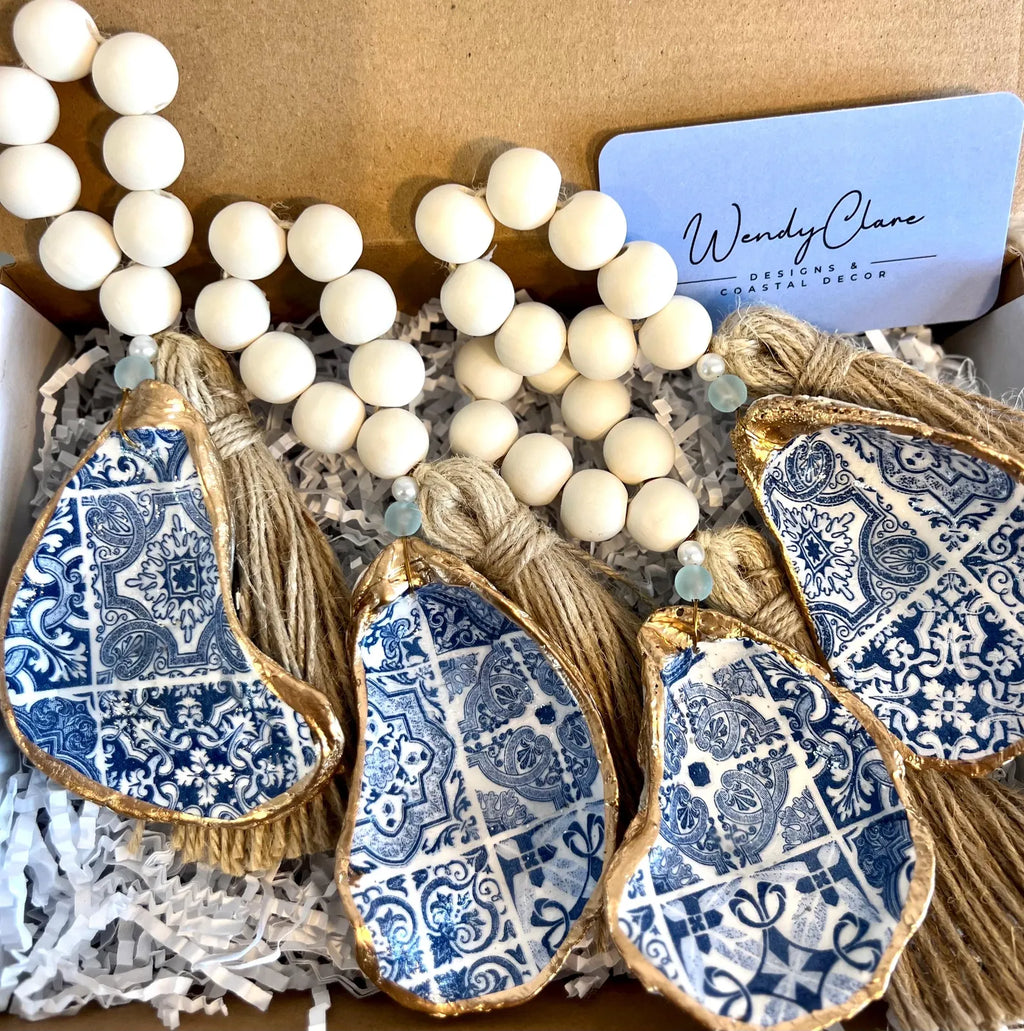 Mediterranean Italy napkin ring gift set