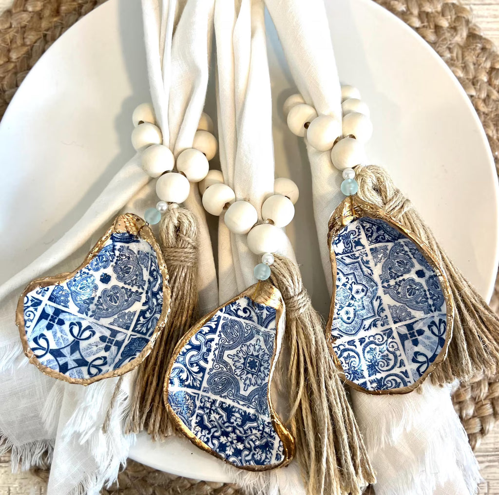 Mediterranean Italy napkin ring gift set