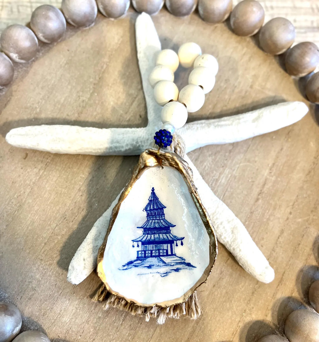 CHINOISERIE Pagoda Blue Toile Napkin Ring