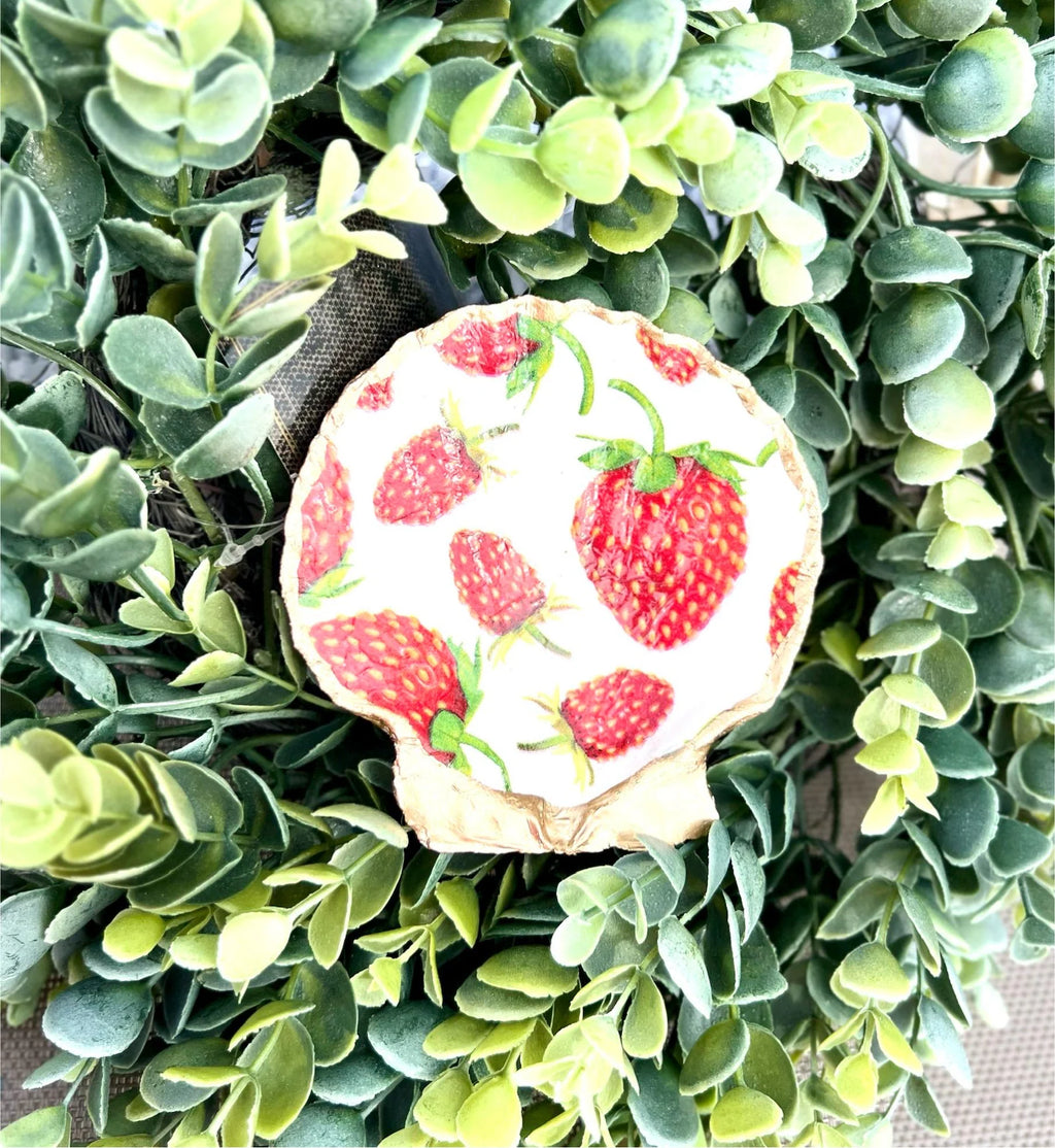 Strawberry Shell Dish. Strawberry ring dish. Strawberry decor idea