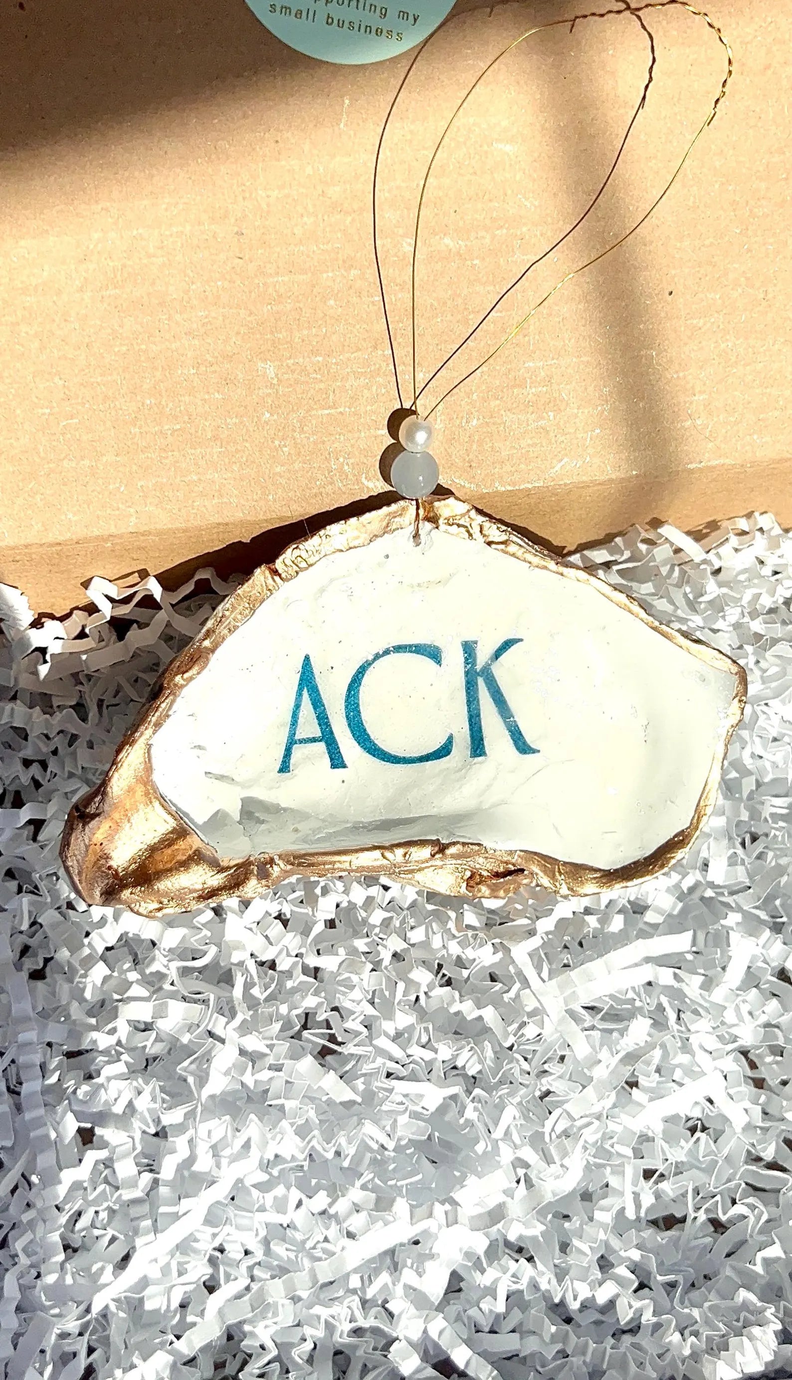 ACK NANTUCKET oyster ring dish beachy party favor. Nantucket party favor shell dish