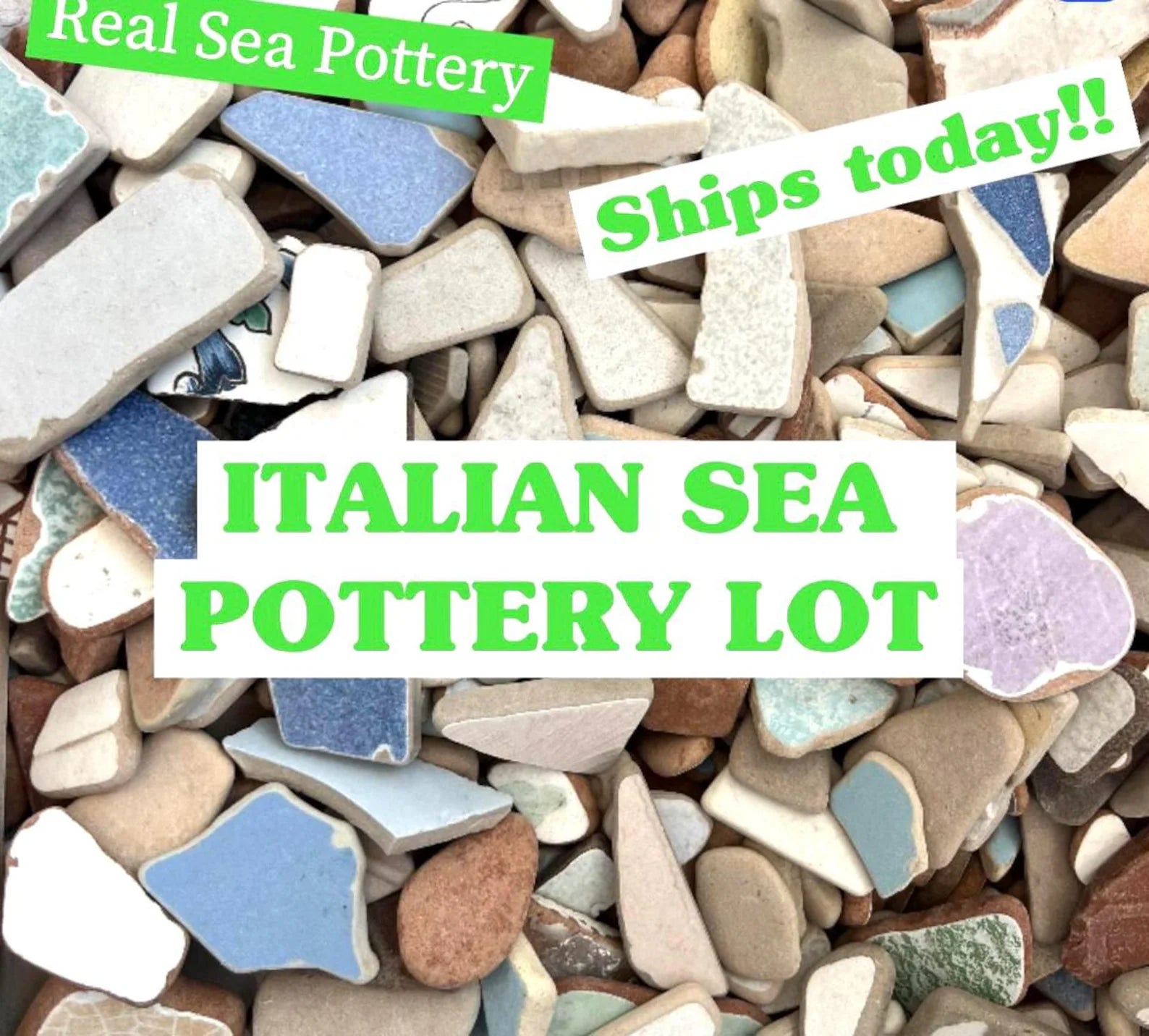 GENUINE SEA POTTERY from Italy. Sea pottery craft. Sea pottery jewlery.