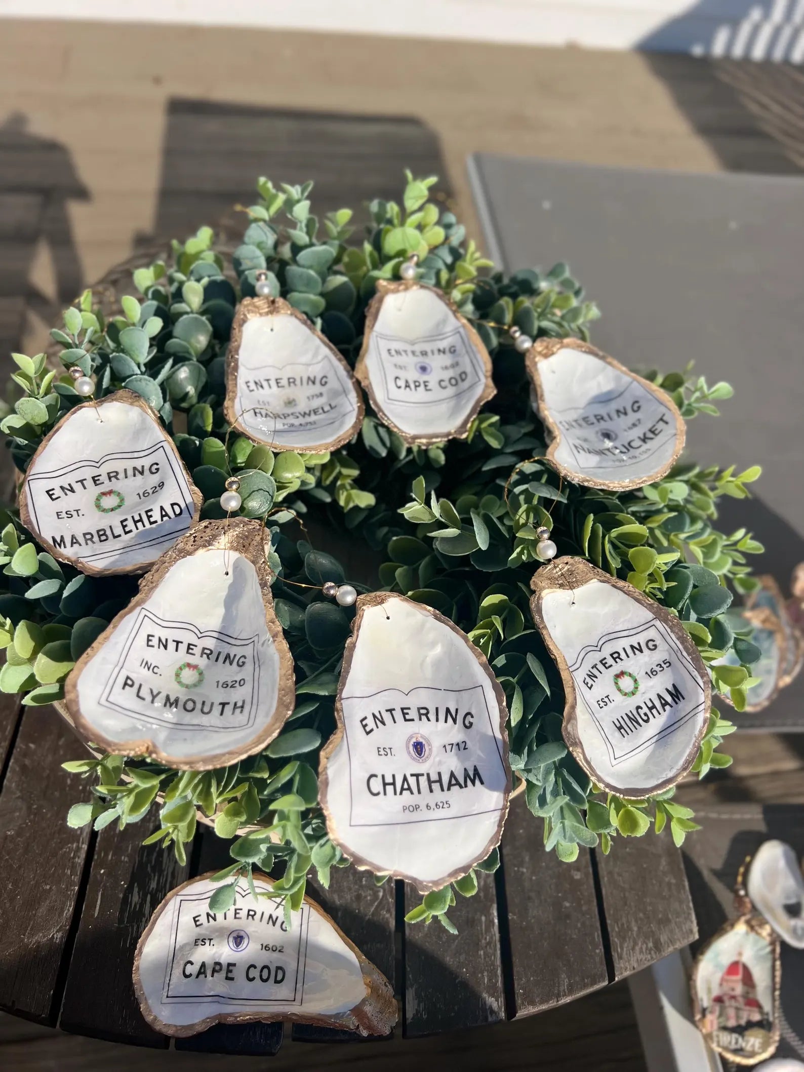 Nantucket wedding favor. Nantucket oyster ring dish favor
