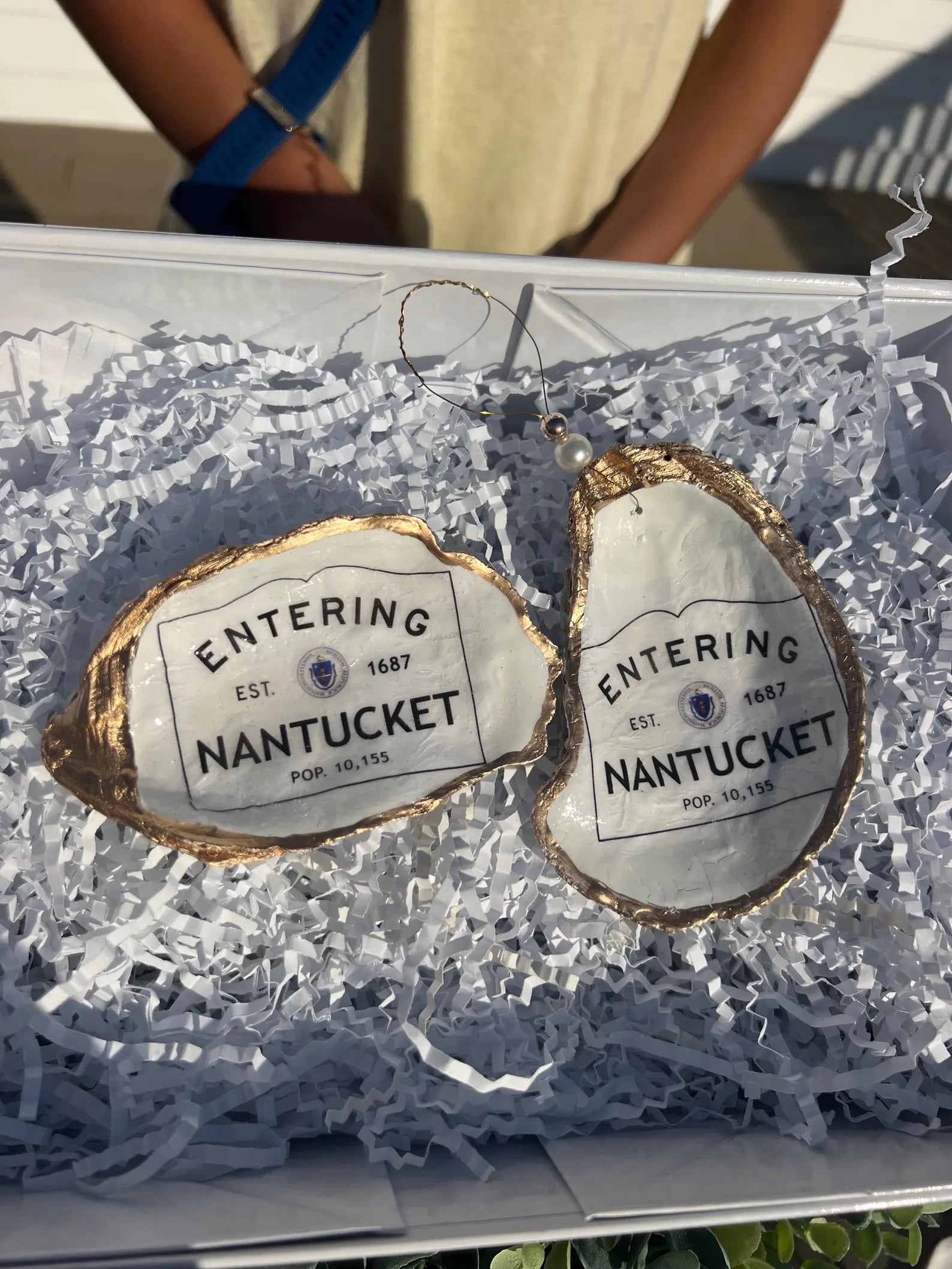 Nantucket wedding favor. Nantucket oyster ring dish favor