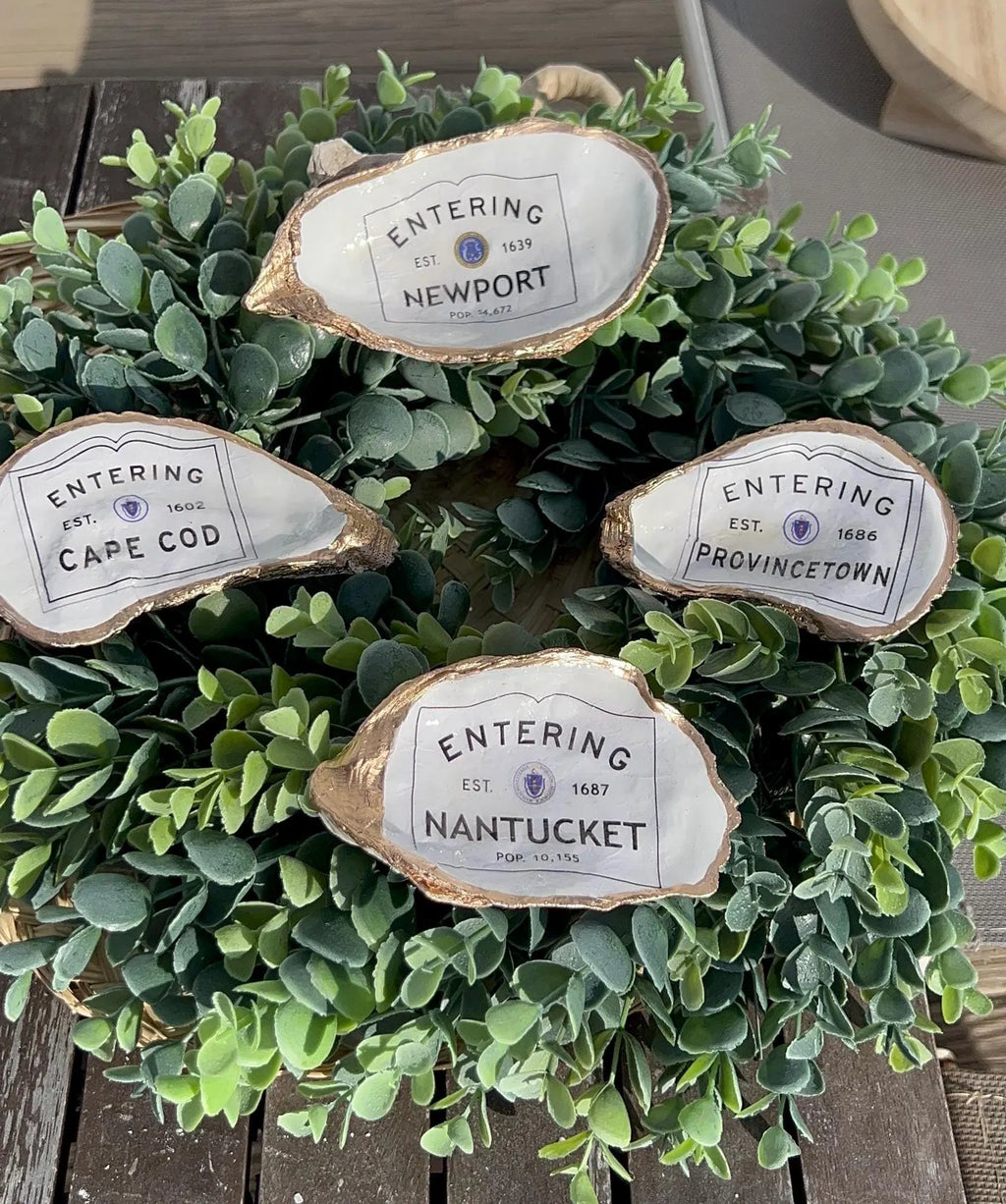 Nantucket wedding favor. Nantucket oyster ring dish favor