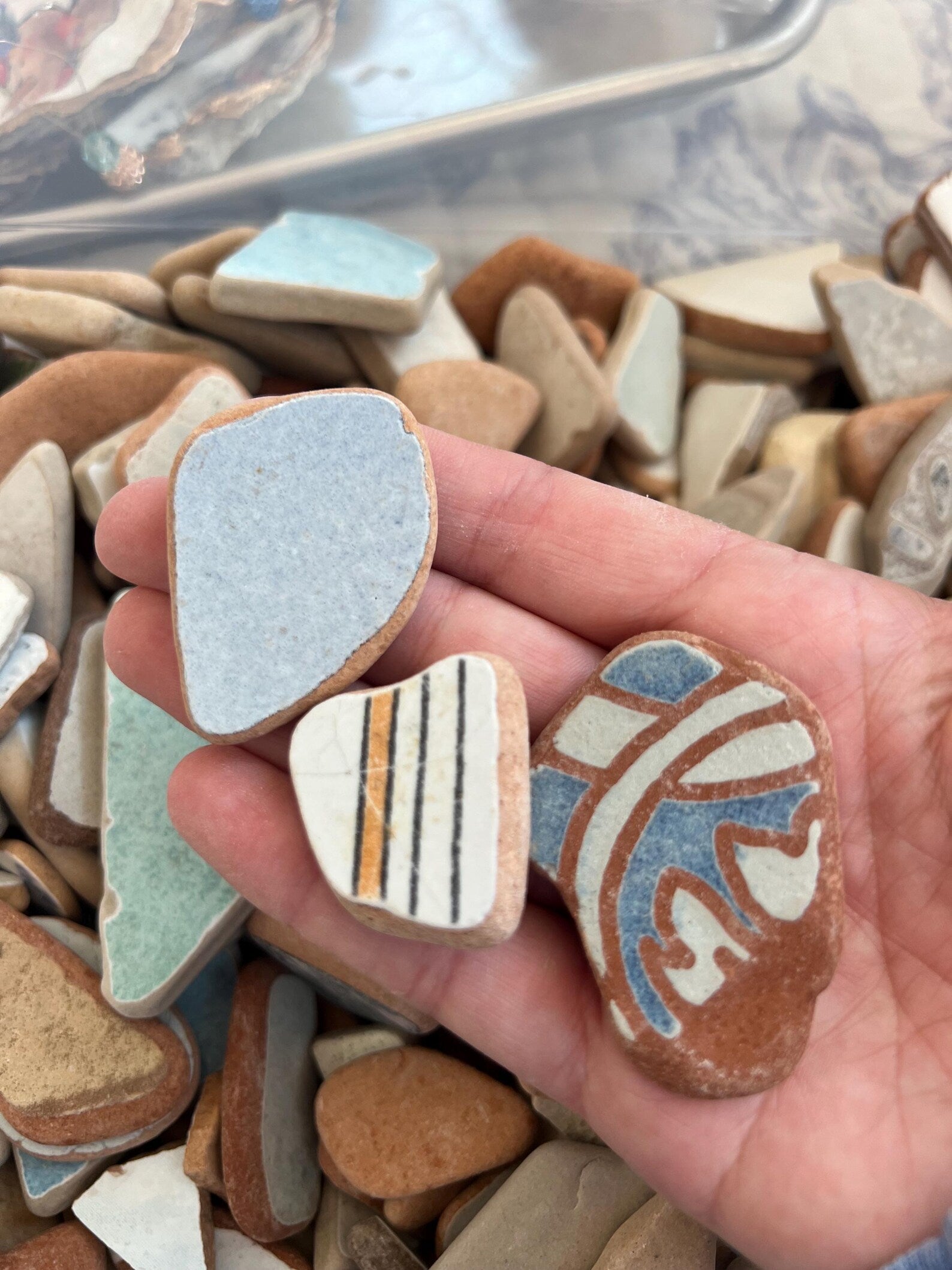GENUINE SEA POTTERY from Italy. Sea pottery craft. Sea pottery jewlery.