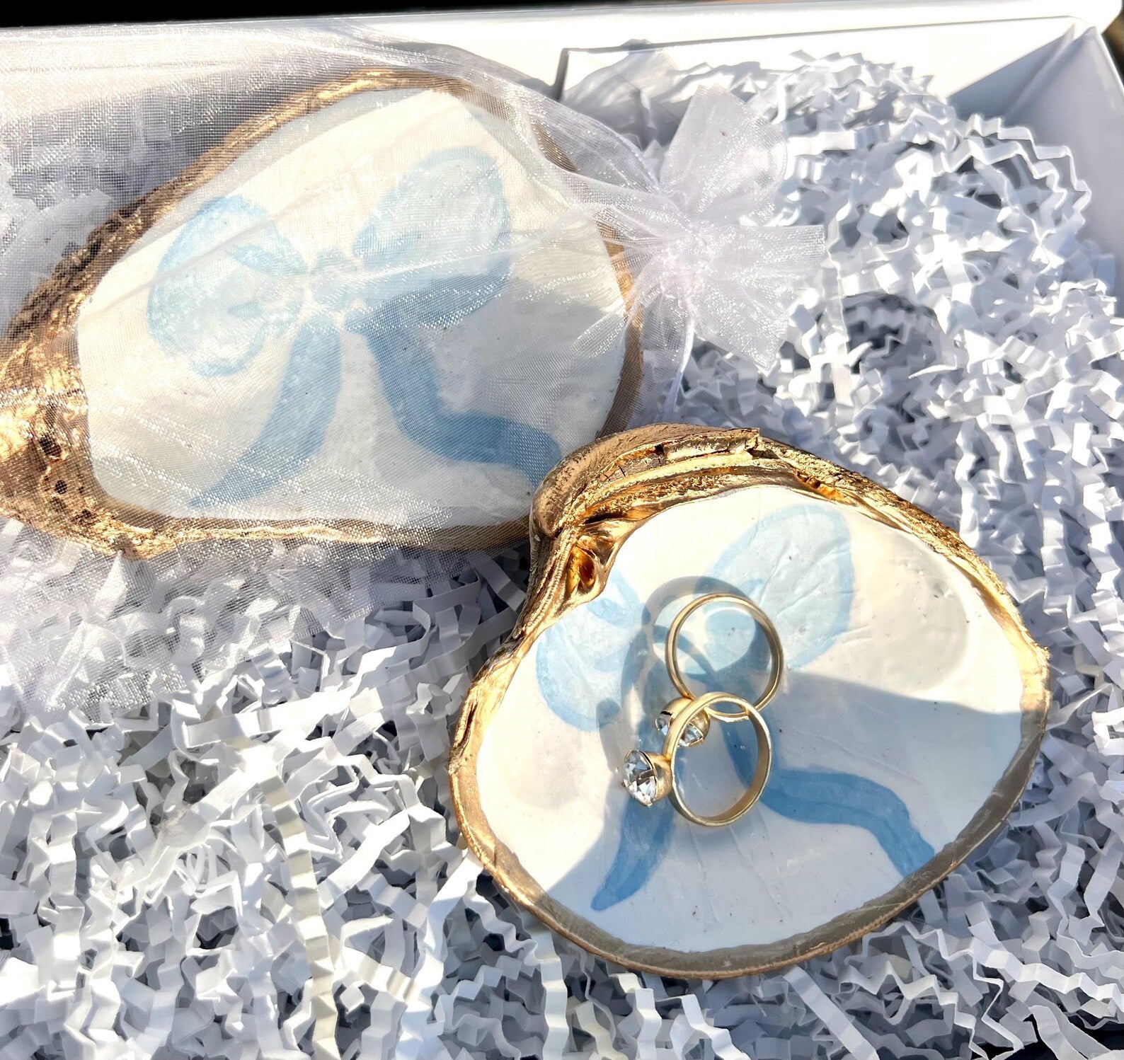Boy baby shower favor blue bow. Coquette baby shower ornament