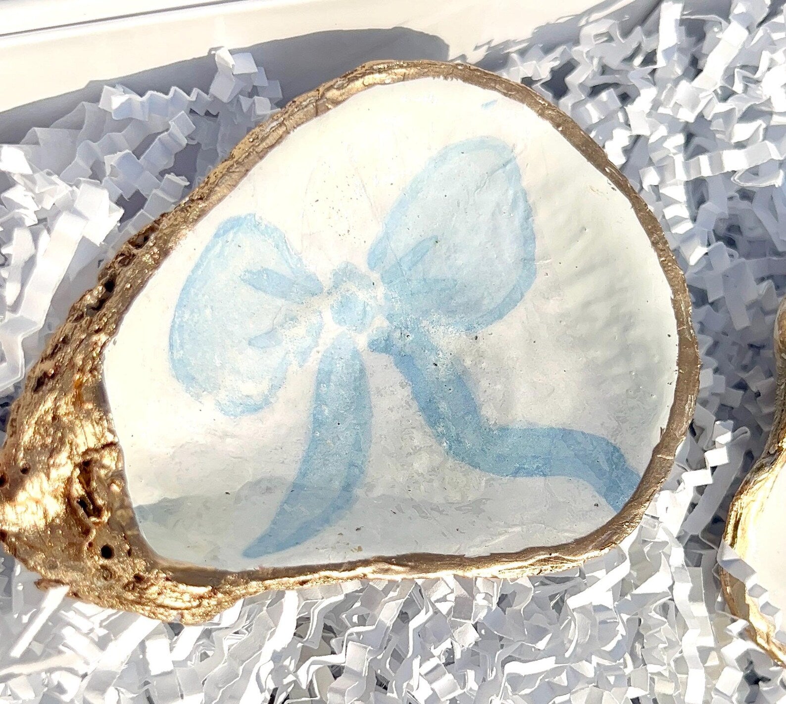 Boy baby shower favor blue bow. Coquette baby shower ornament