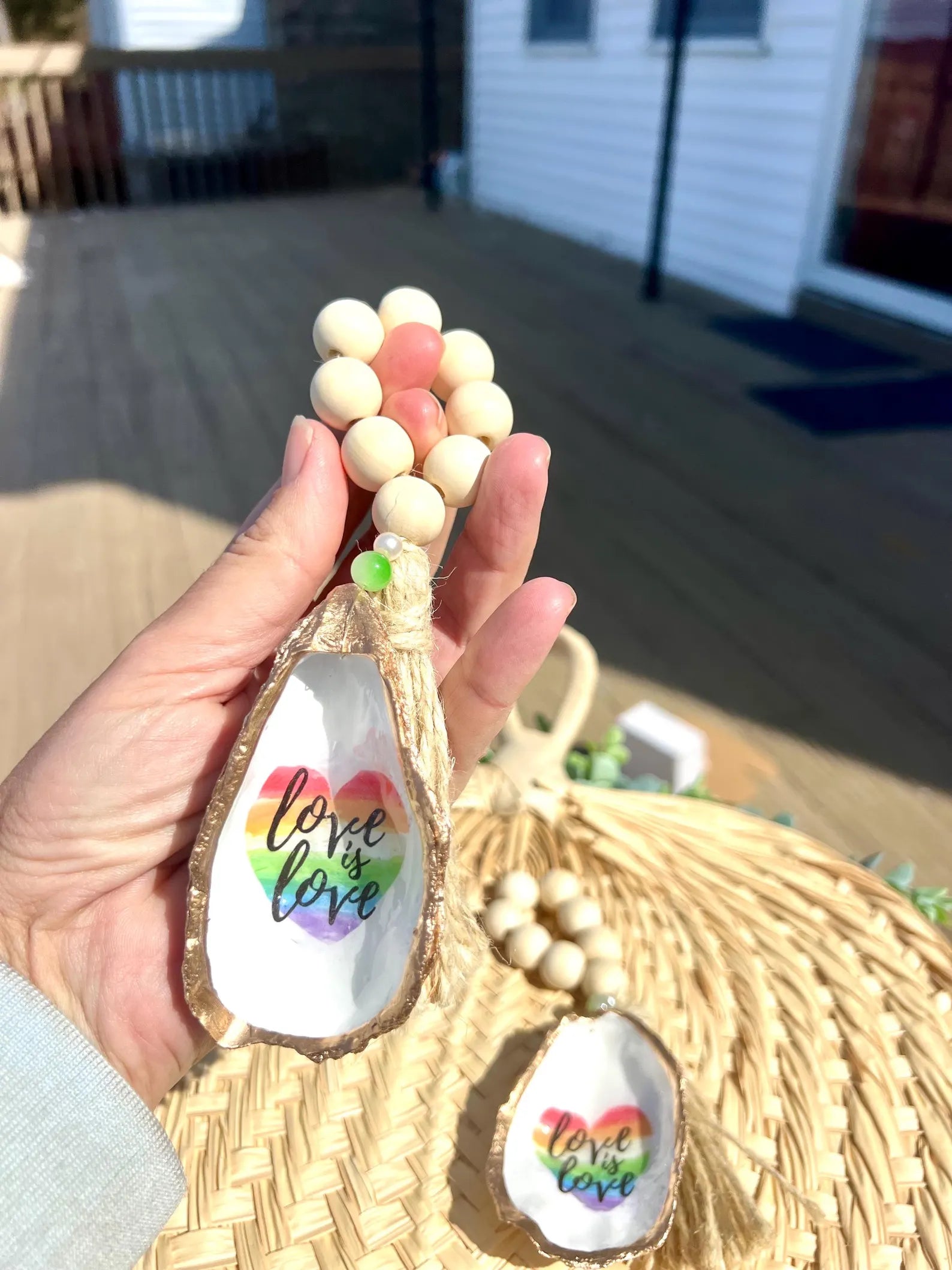 LGBT wedding favor oyster ring dish beach party favor
