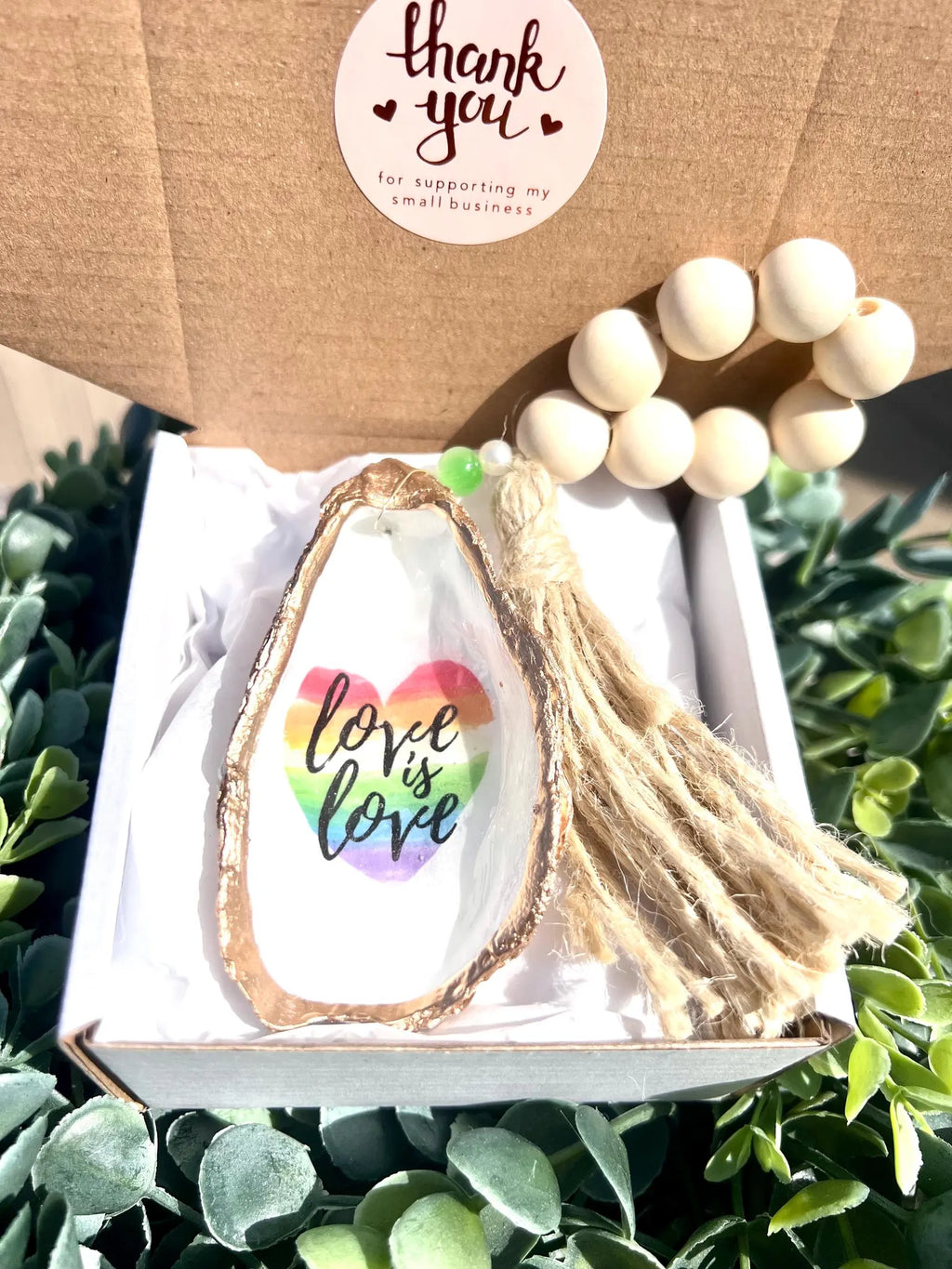 LGBT wedding favor oyster ring dish beach party favor