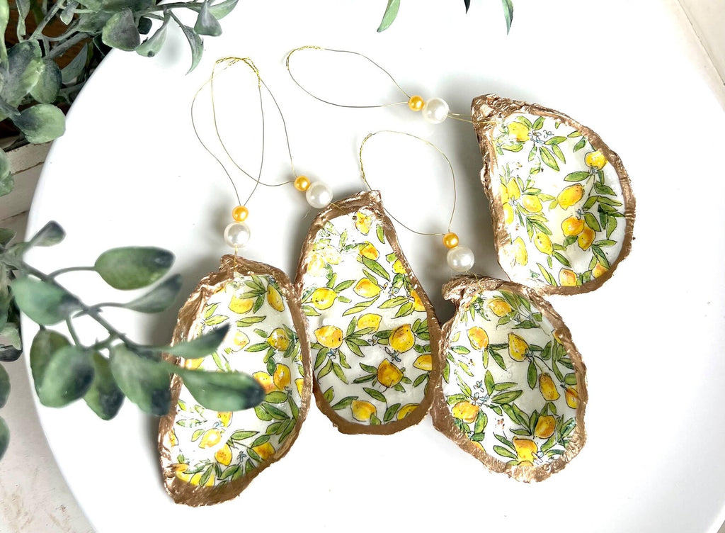 Lemon Christmas ornament. Amalfi Lemon Party Favor. Italy party favor.