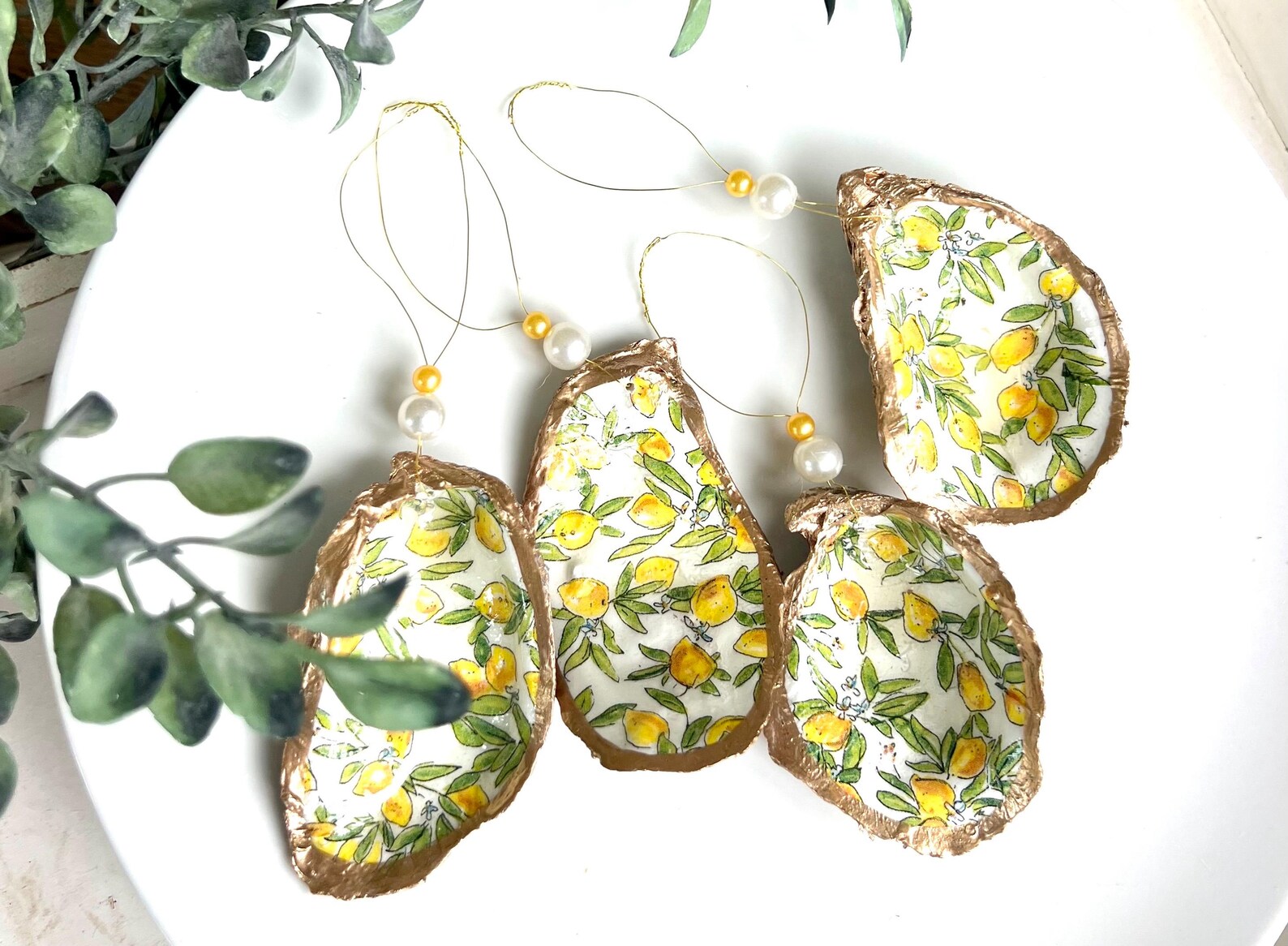 Lemon Christmas ornament. Amalfi Lemon Party Favor. Italy party favor.