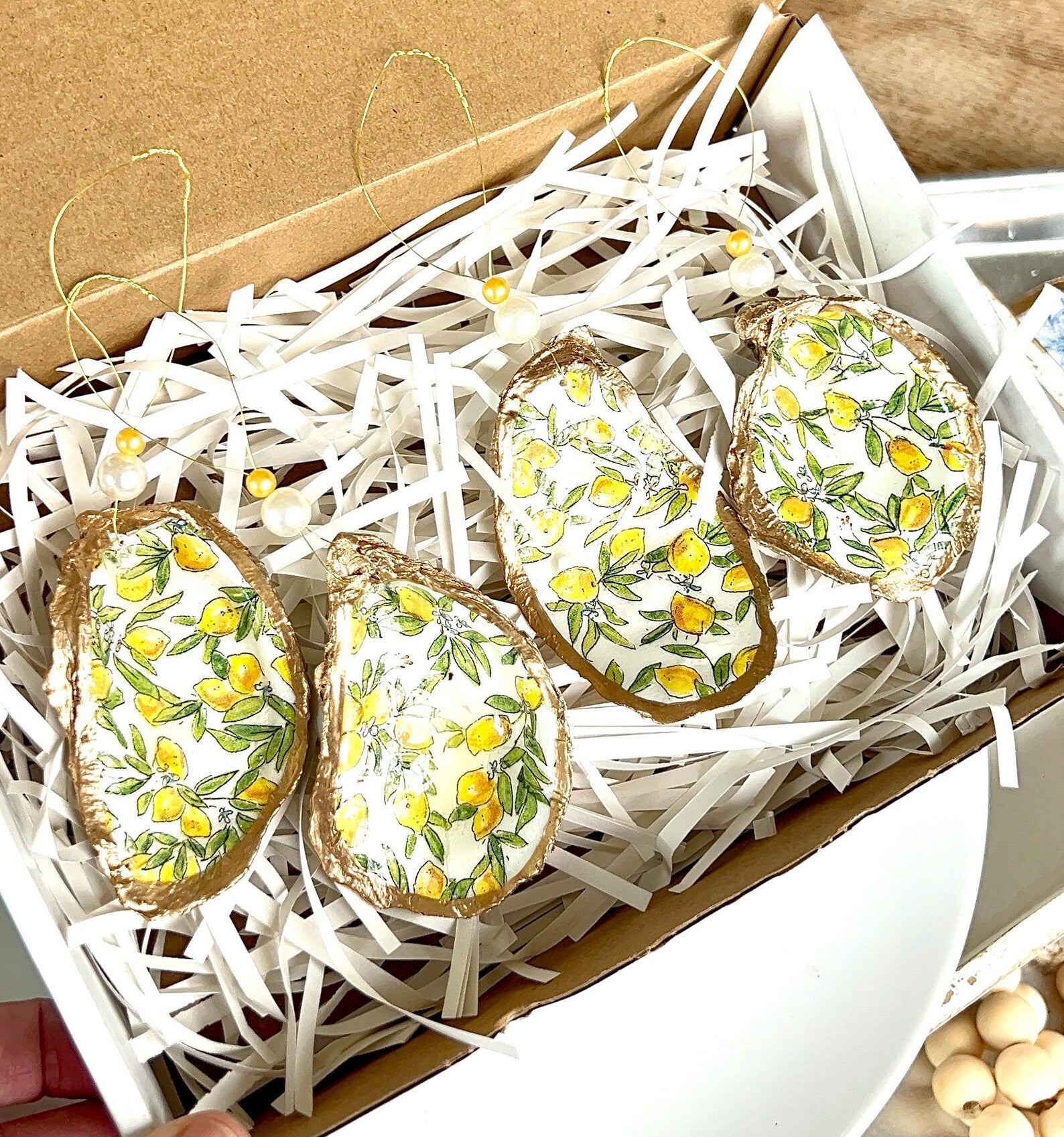 Lemon Christmas ornament. Amalfi Lemon Party Favor. Italy party favor.