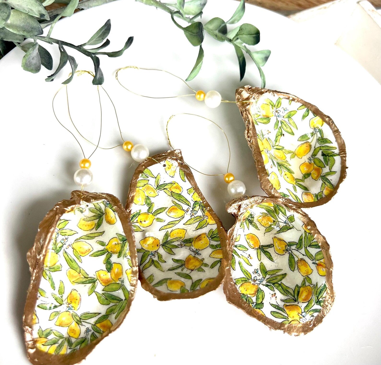 Lemon Christmas ornament. Amalfi Lemon Party Favor. Italy party favor.