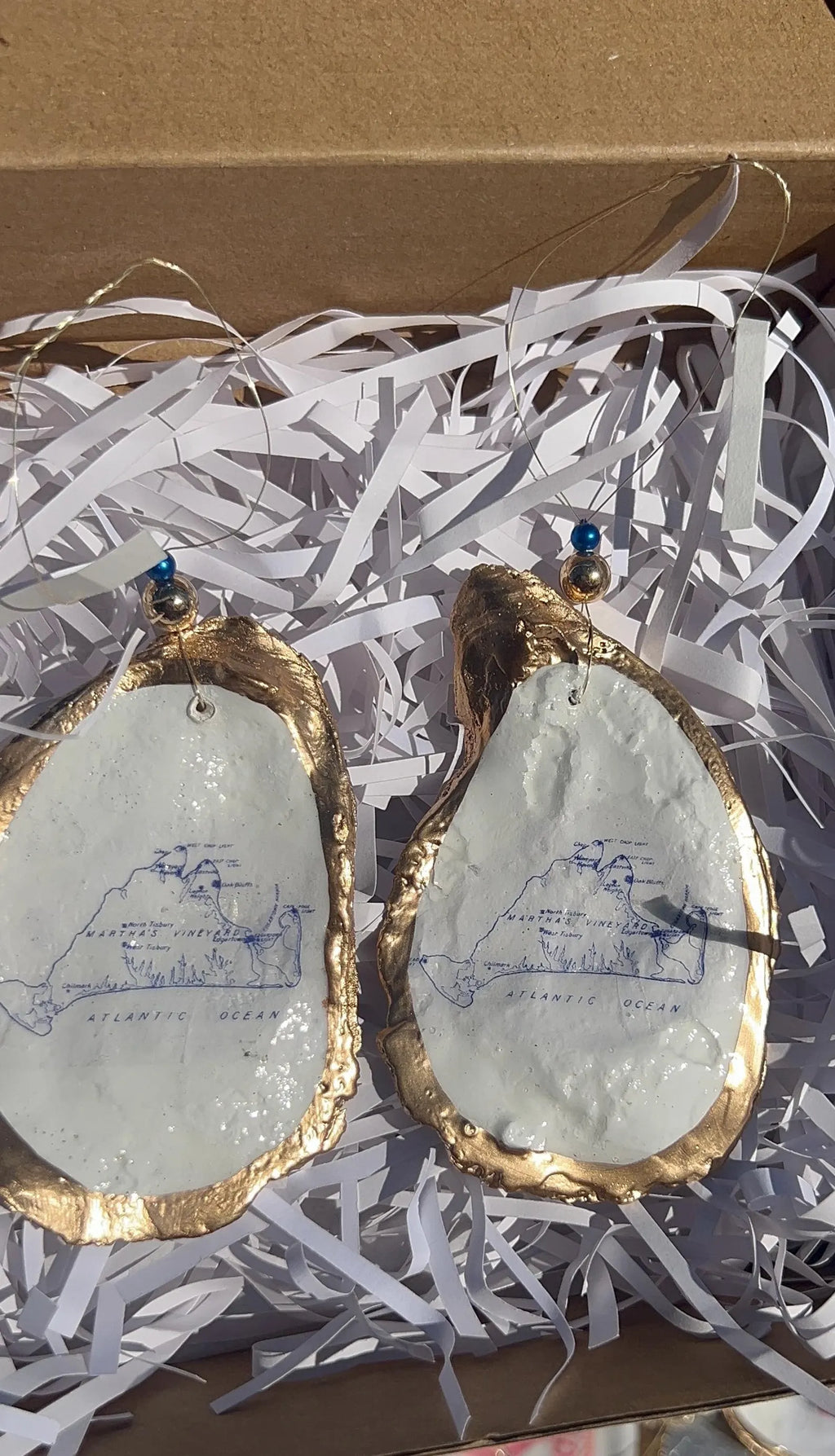 Martha’s Vineyard ornament. Martha’s Vineyard map Christmas ornament.