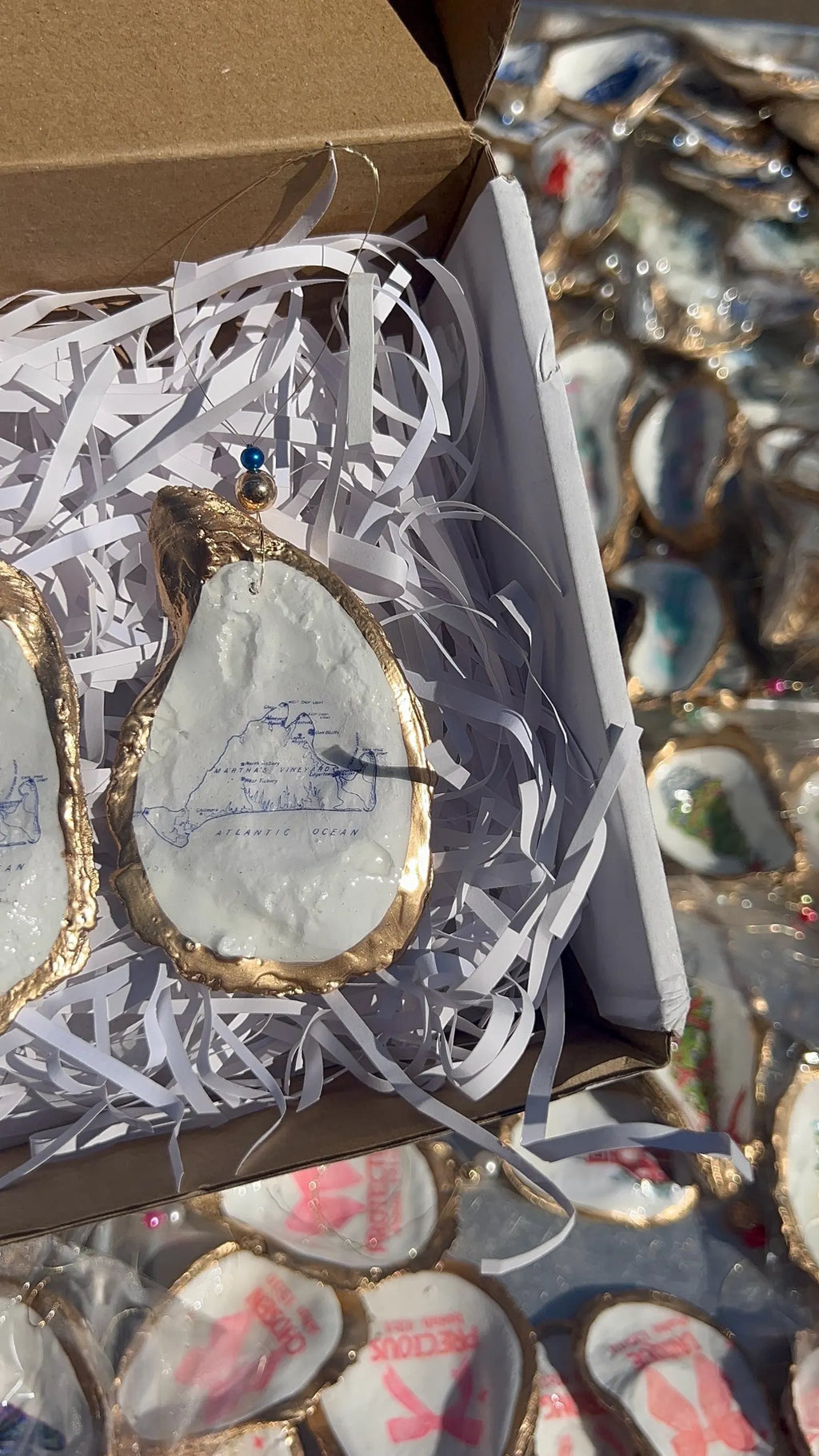 Martha’s Vineyard ornament. Martha’s Vineyard map Christmas ornament.