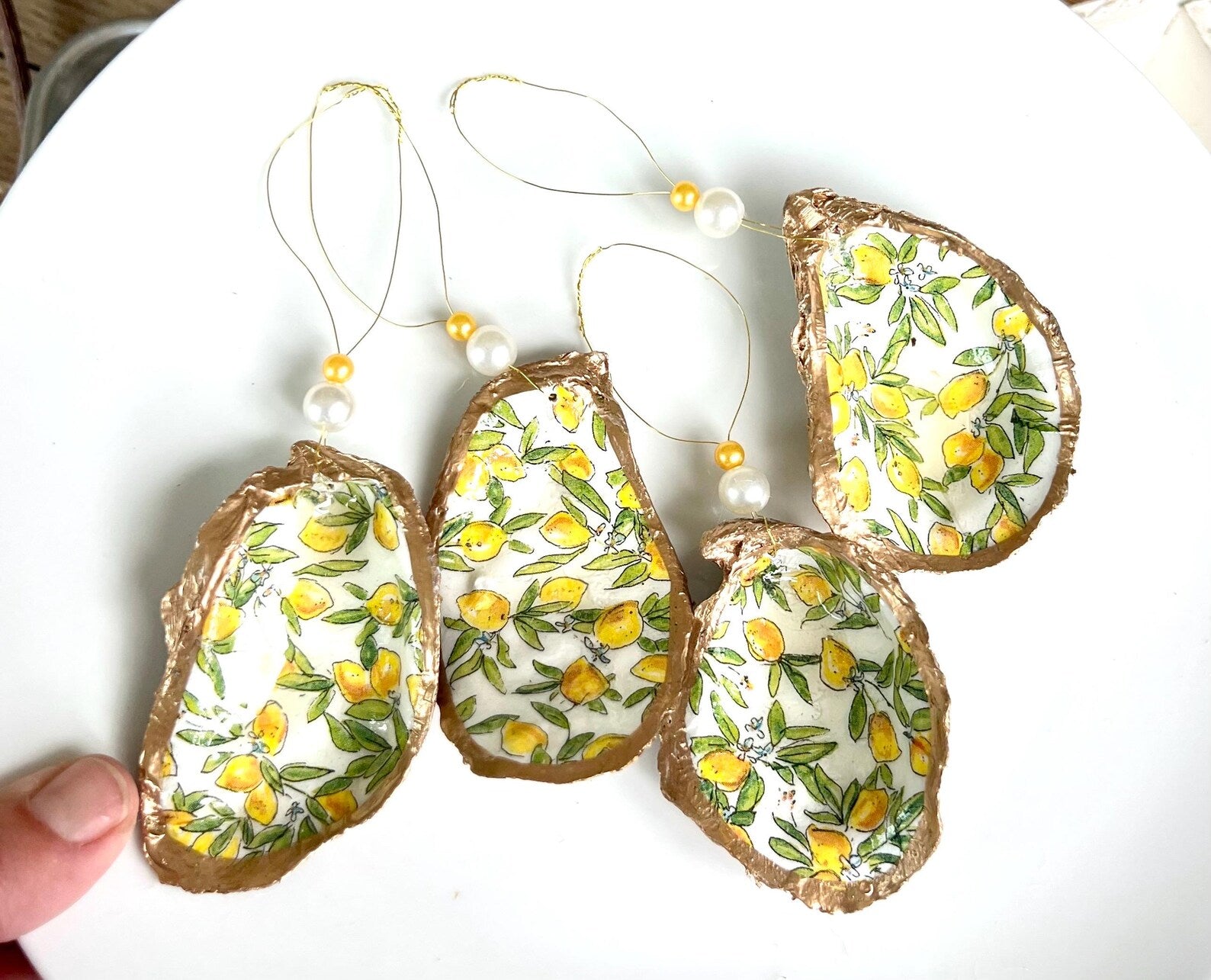 Lemon Christmas ornament. Amalfi Lemon Party Favor. Italy party favor.
