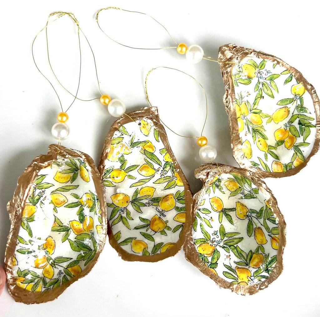 Lemon Christmas ornament. Amalfi Lemon Party Favor. Italy party favor.