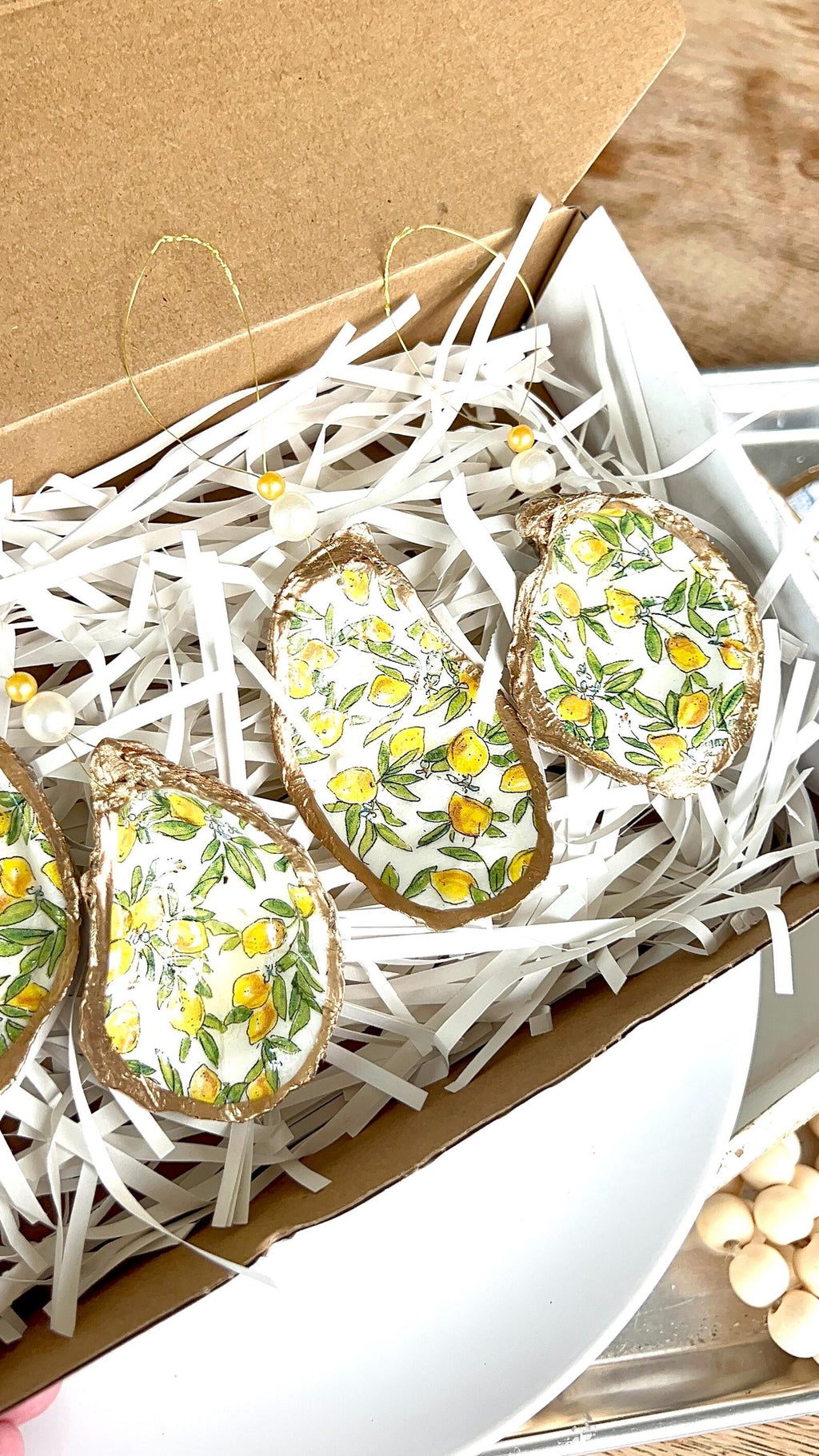 Lemon Christmas ornament. Amalfi Lemon Party Favor. Italy party favor.