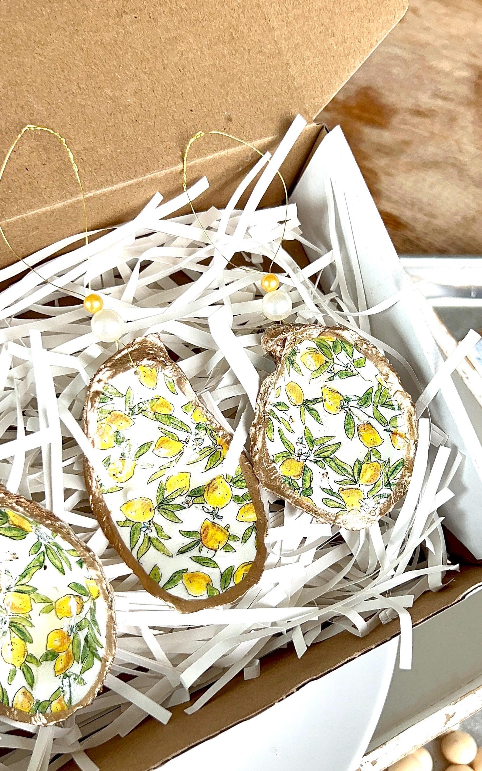 Lemon Christmas ornament. Amalfi Lemon Party Favor. Italy party favor.