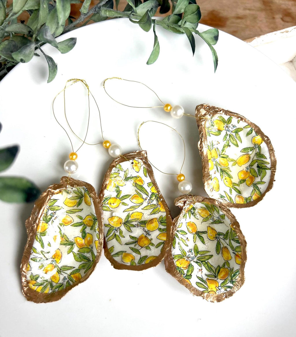 Lemon Christmas ornament. Amalfi Lemon Party Favor. Italy party favor.