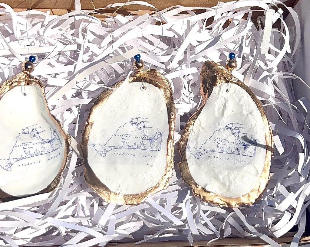 Martha’s Vineyard ornament. Martha’s Vineyard map Christmas ornament.