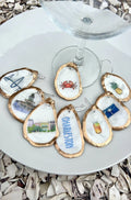 Charleston Coastal Oyster Shell Wine Charms