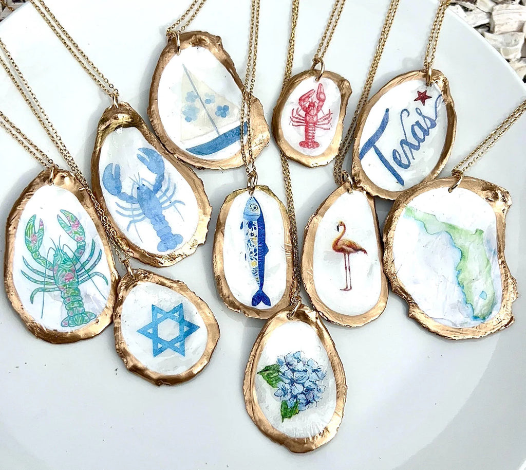 Coastal Oyster Shell Pendant Necklace