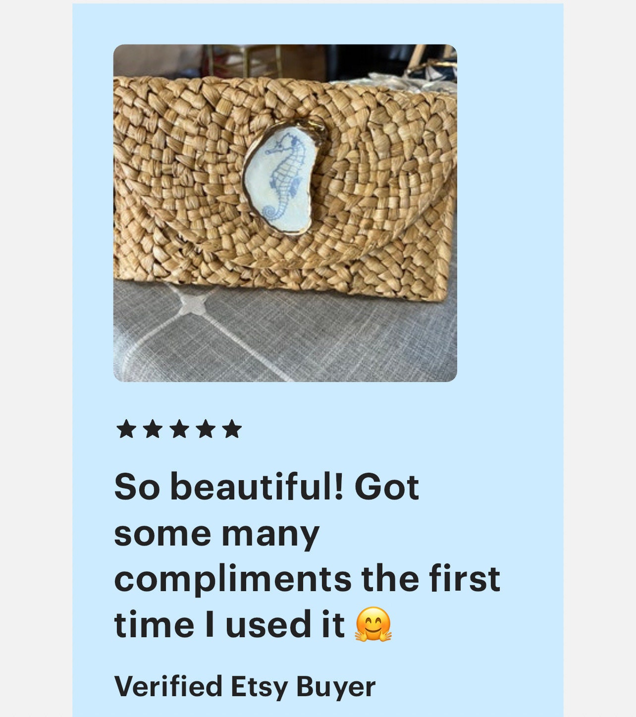 Coastal Mahjong Oyster Shell Straw Clutch Purse Handcrafted Beach Chic Raffia Envelope Bag with Decoupage Oyster Shell & Mahjong Tile