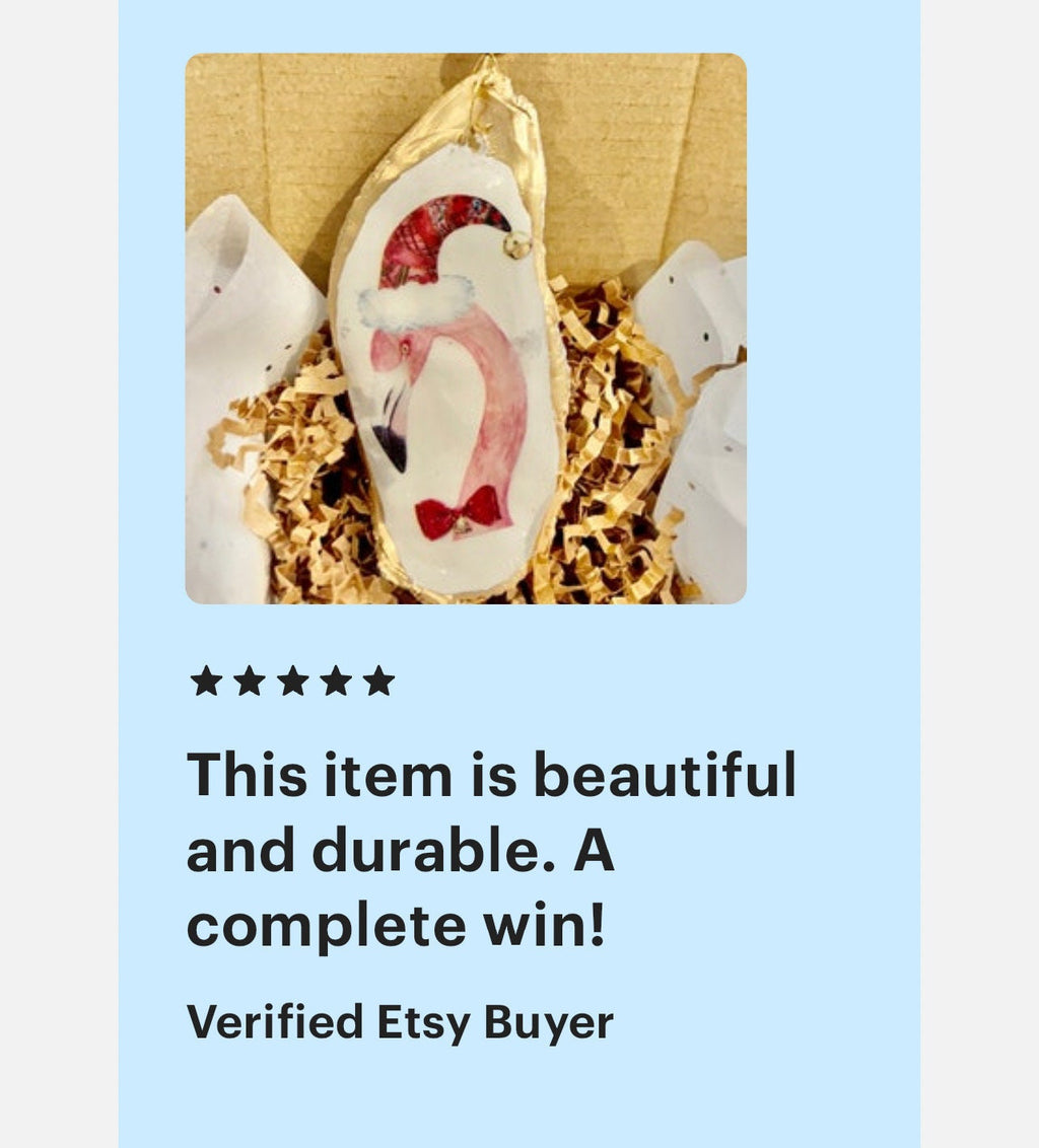 30A oyster shell Ornament. 30A christmas ornament. Florida Panhandle Ornament 30A wedding Seaside Seaglass shell ornament. 30a bachelorette