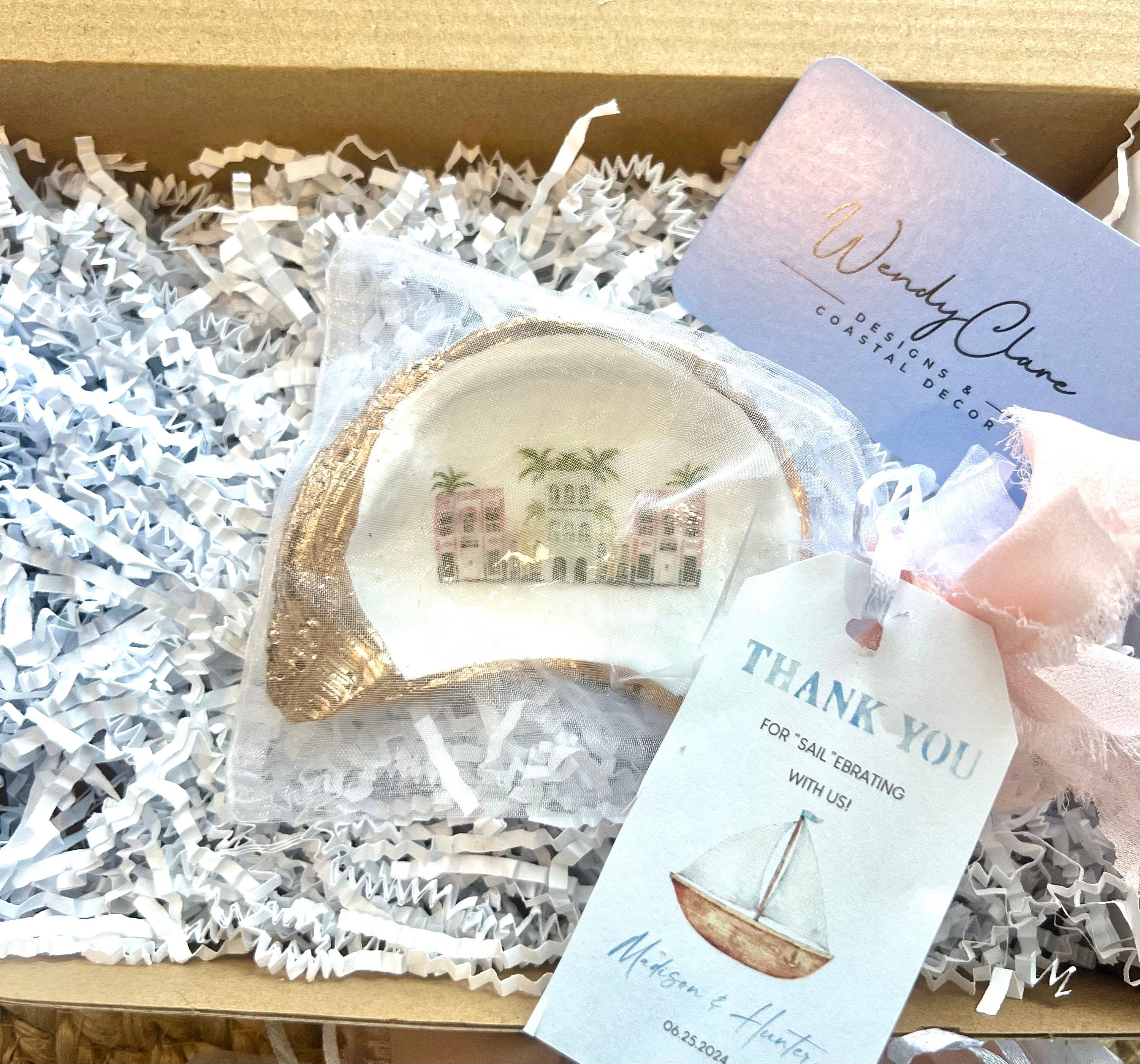Charleston event favor oyster ornament. Charleston gala party favor. Charleston shower favor. Charleston bridesmaid proposal bachelorette