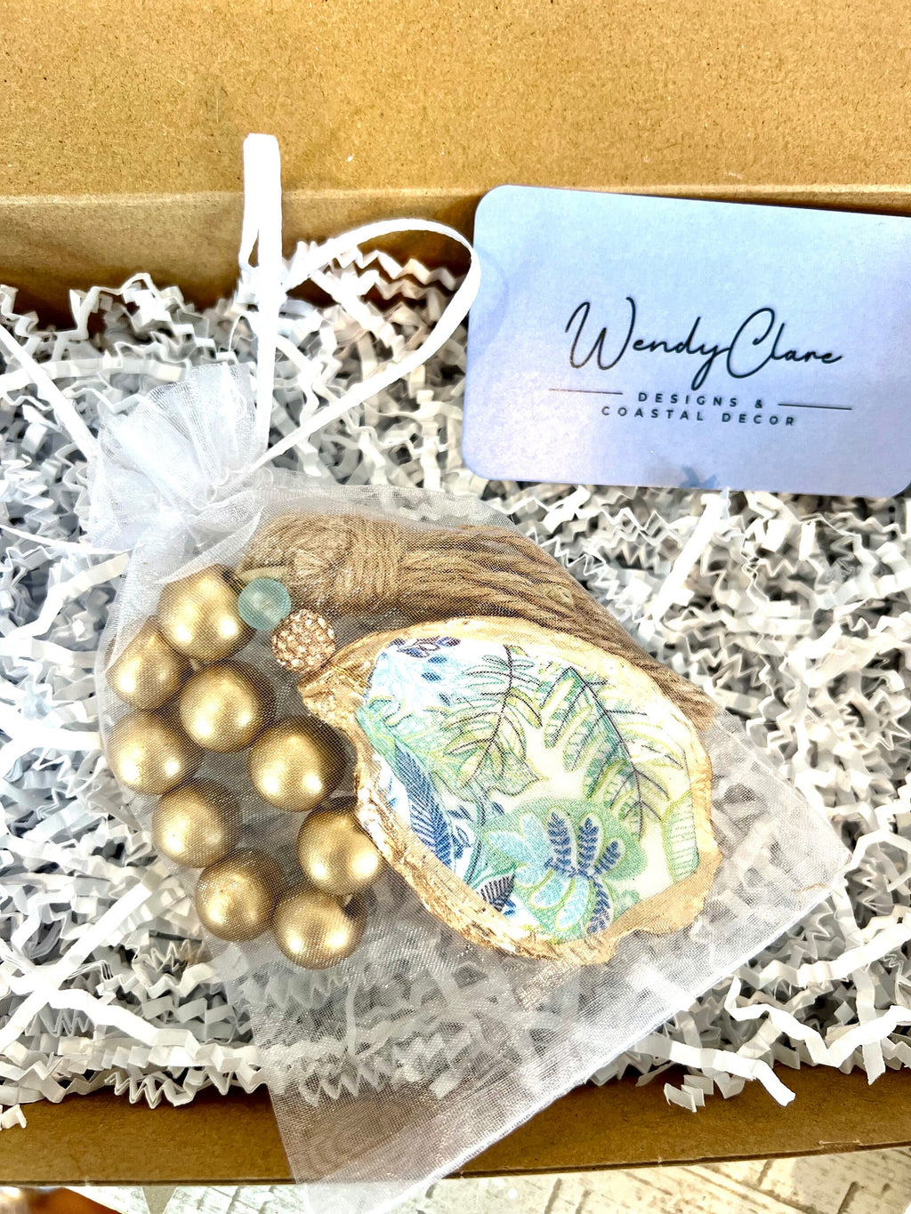 Palm beach event favor and decor set coastal ring dish favor & shell place setting, Palm beach charity gala coastal decor and favor idea