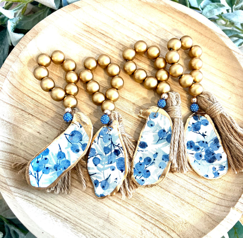 Beach Charity gala decor blueberry napkin ring. Hamptons coastal beach party decor. Nantucket event decor. classic Cape Cod coastal decor