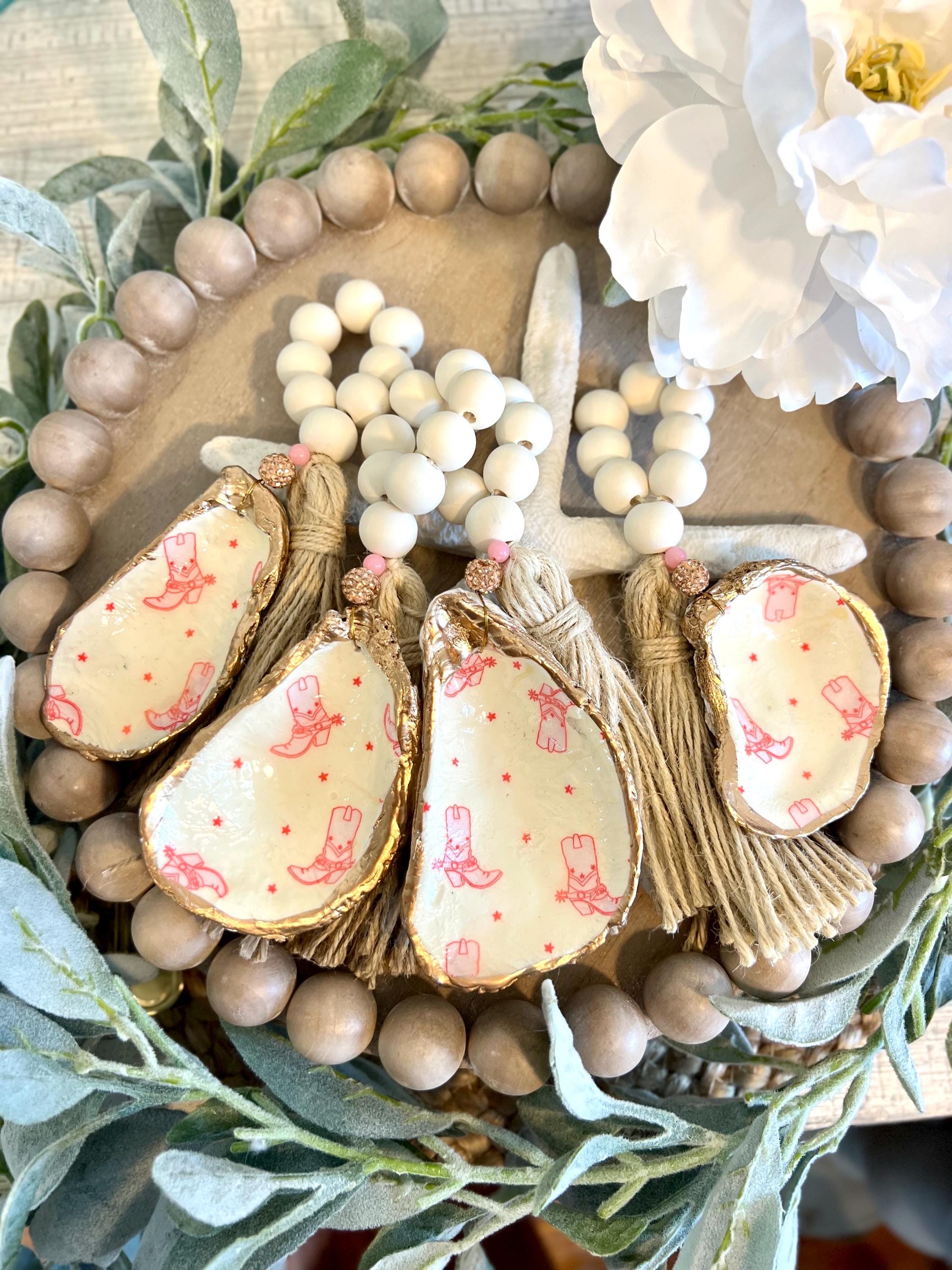 Coastal Cowgirl coquette shell favor idea. Texas gift idea shell ring dish. Coastal Cowgirl party favor idea. Brides last ride party favor
