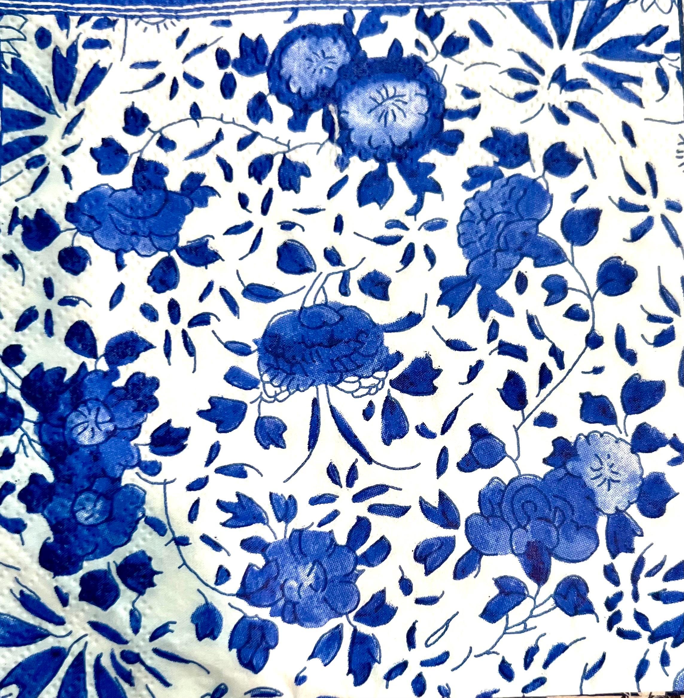 BLUE & WHITE DECOUPAGE napkin bundle|Christmas craft activity|Wedding craft|Shell ornament|Fall craft|Diy shell decoupage|Decoupage Shell