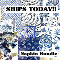 Blue and white design, decoupage napkins , a bundle of 10