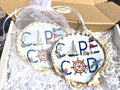 Cape cod wedding favor idea decoupaged shell dish jewelry tray. Beach wedding favor Cape Cod shell dish Coastal favor idea Cape Cod party