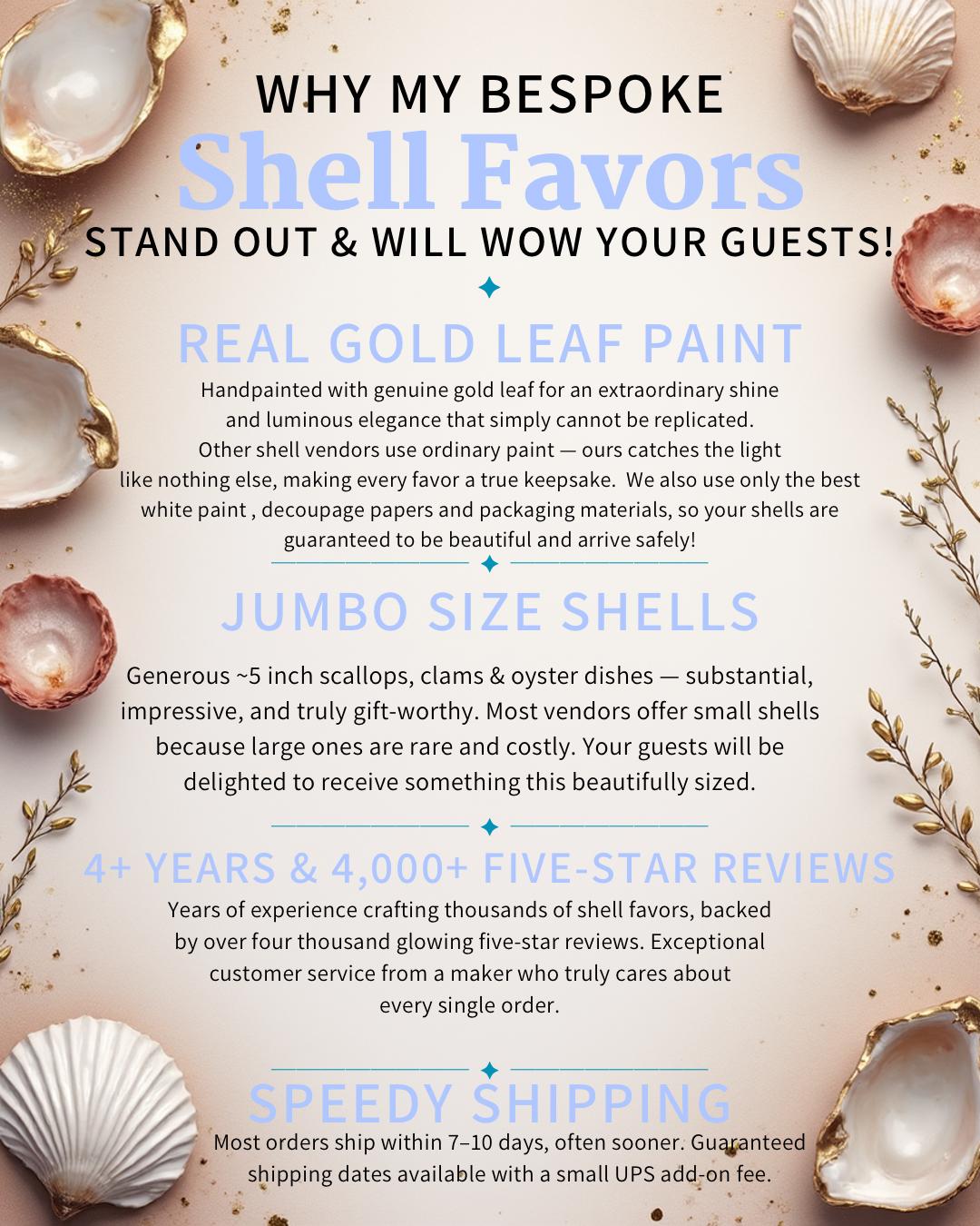 BLUE & WHITE Coastal event favor shell dish for elegant yacht club wedding. VIP guest gift trinket dish beach wedding favor bridal shower