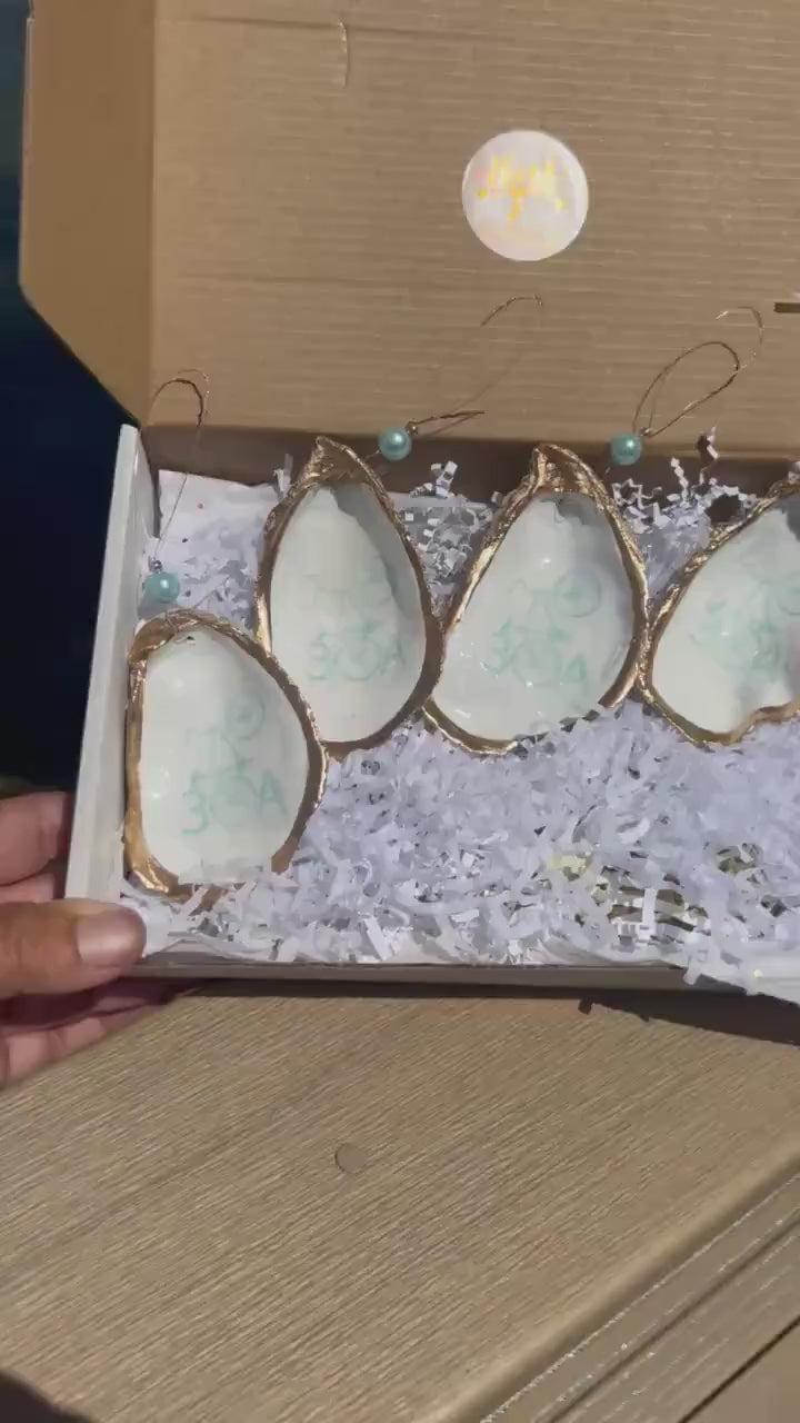 30A oyster shell Ornament. 30A christmas ornament. Florida Panhandle Ornament 30A wedding Seaside Seaglass shell ornament. 30a bachelorette